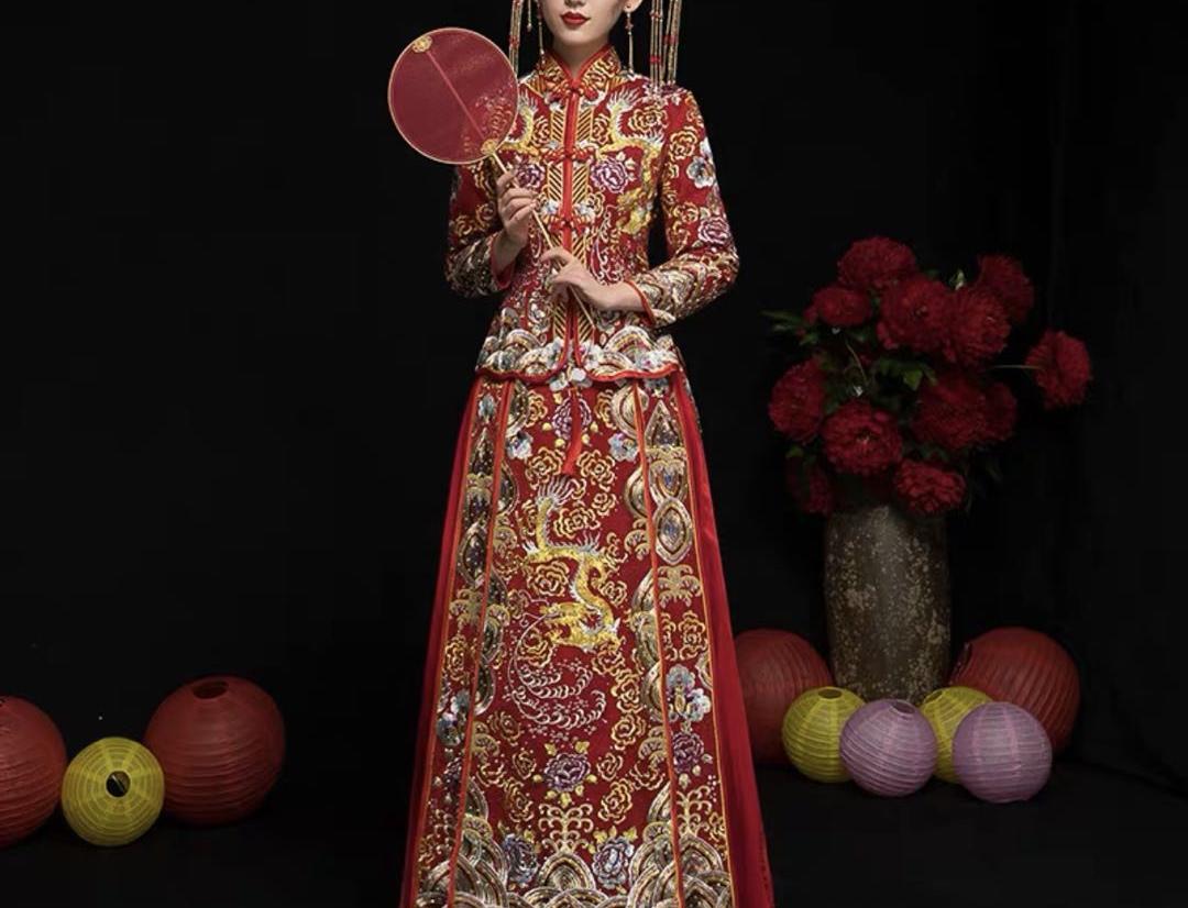 秀禾服新娘2019新款中式婚服龙凤褂春夏装