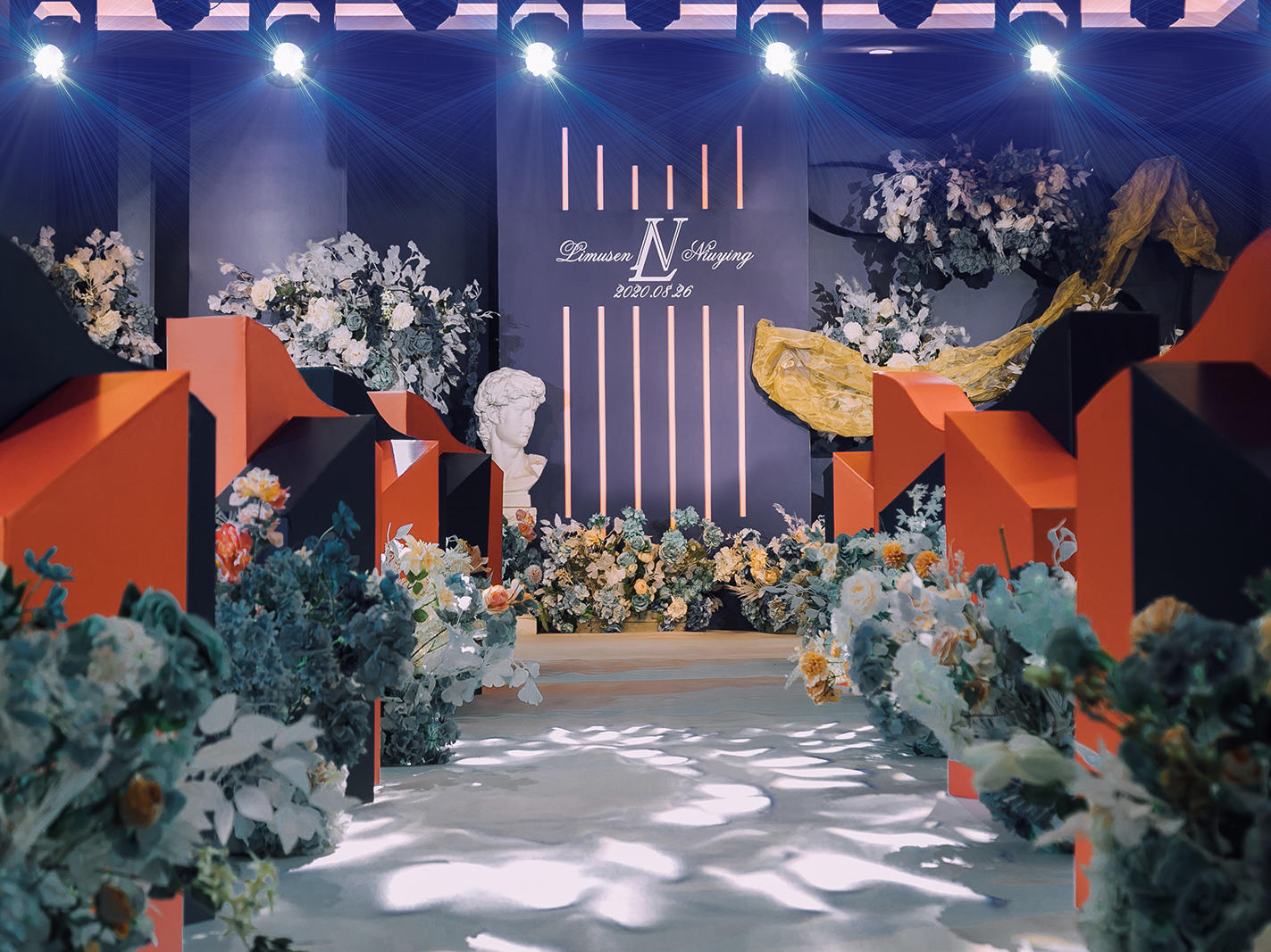 【ART婚礼】创意橙蓝撞色婚礼