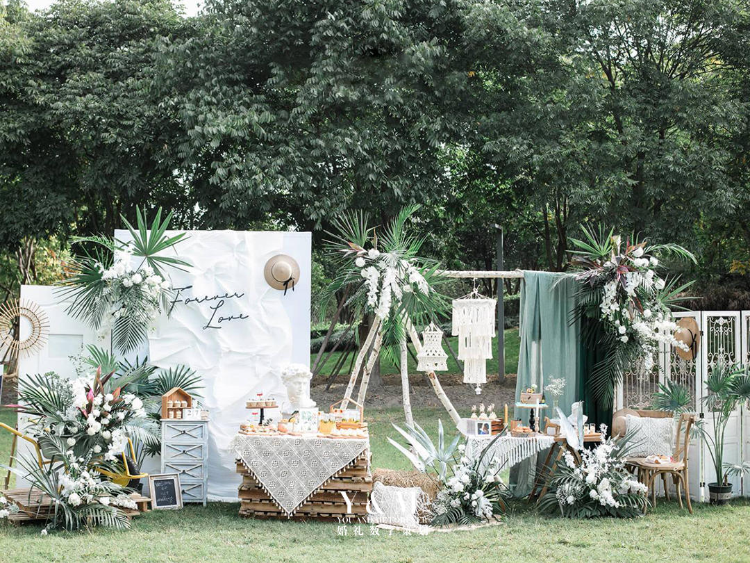 YAM婚礼 | 清新白绿户外草坪婚礼