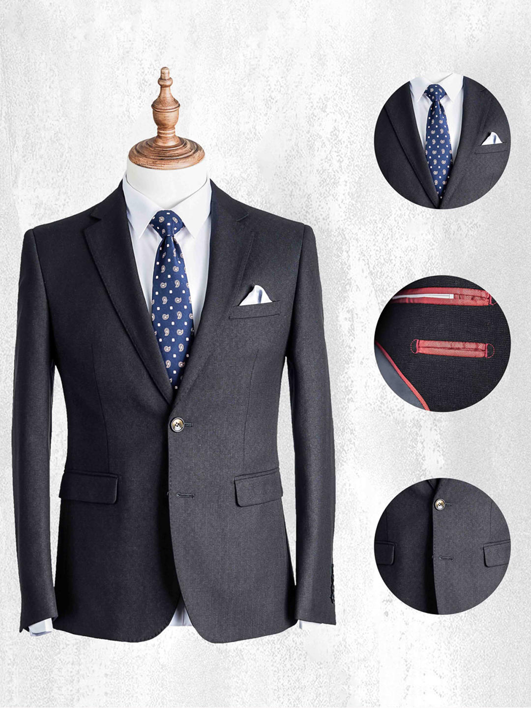 【西装定制彰显性格1980RMB 40%羊毛含量