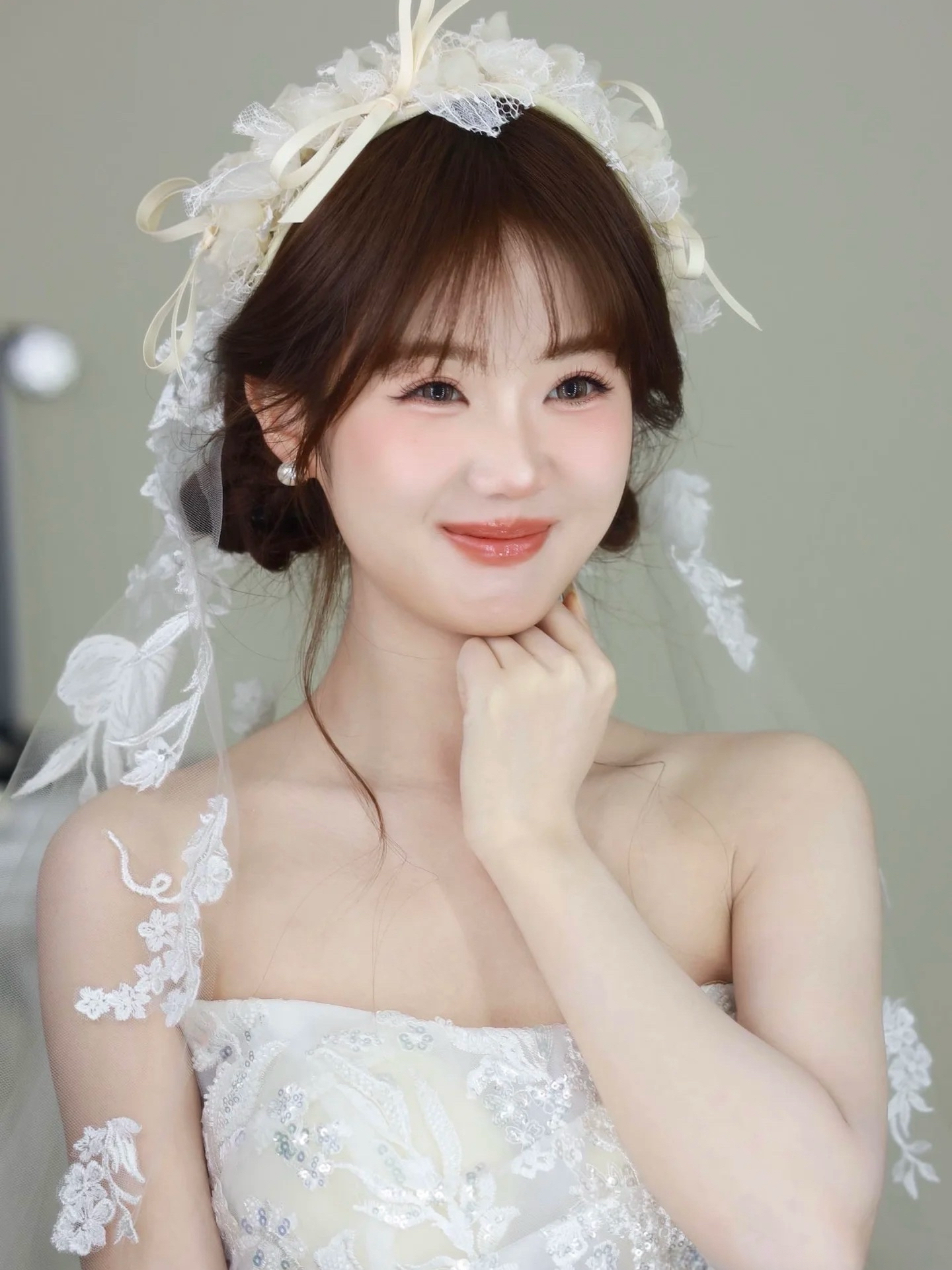 1719婚纱−超善良温柔白开水妆，