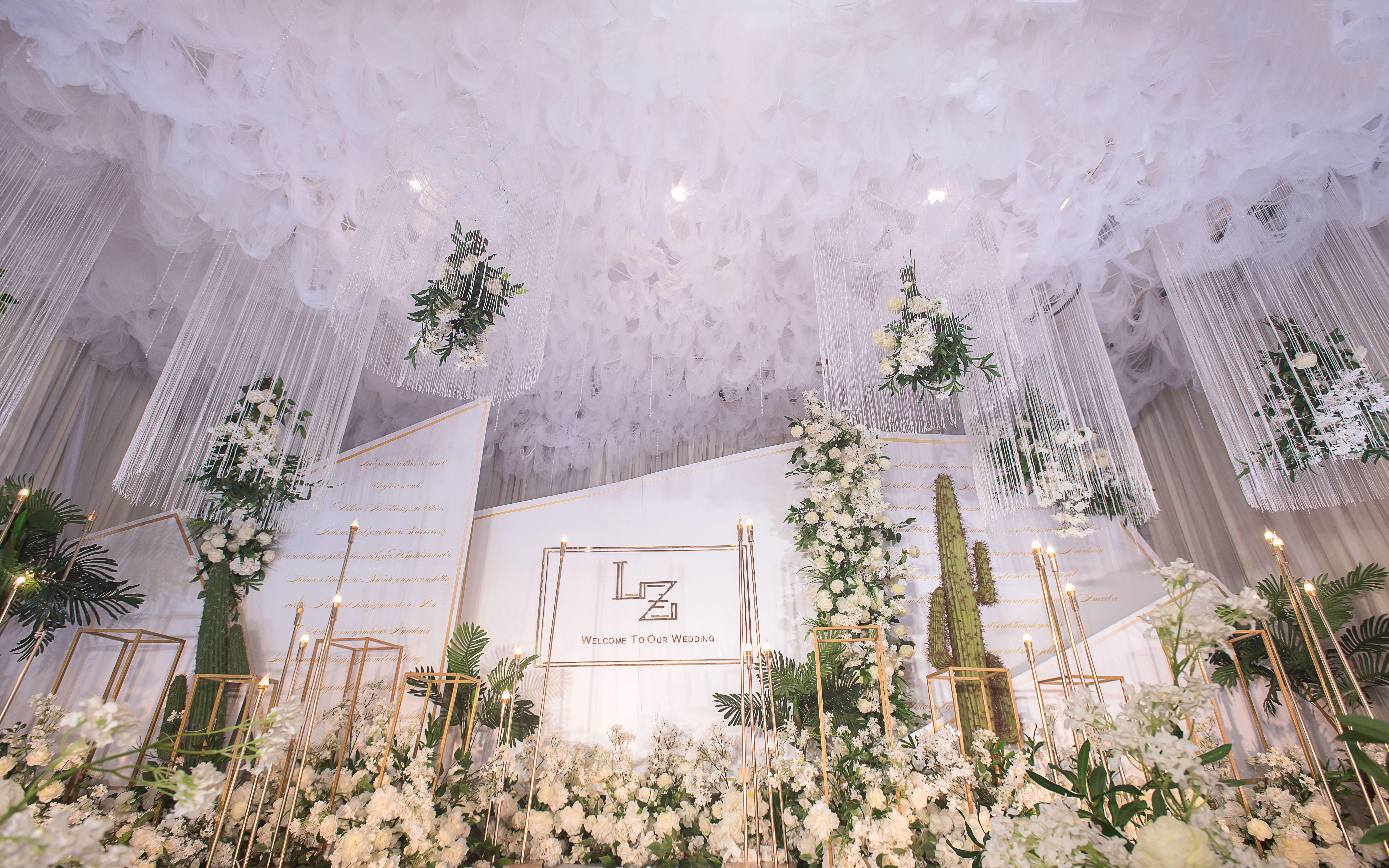 【花田纪婚礼会馆】大理石·白绿