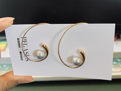 【阿芙洛狄忒】法式优雅·海水珍珠耳环·14K注金