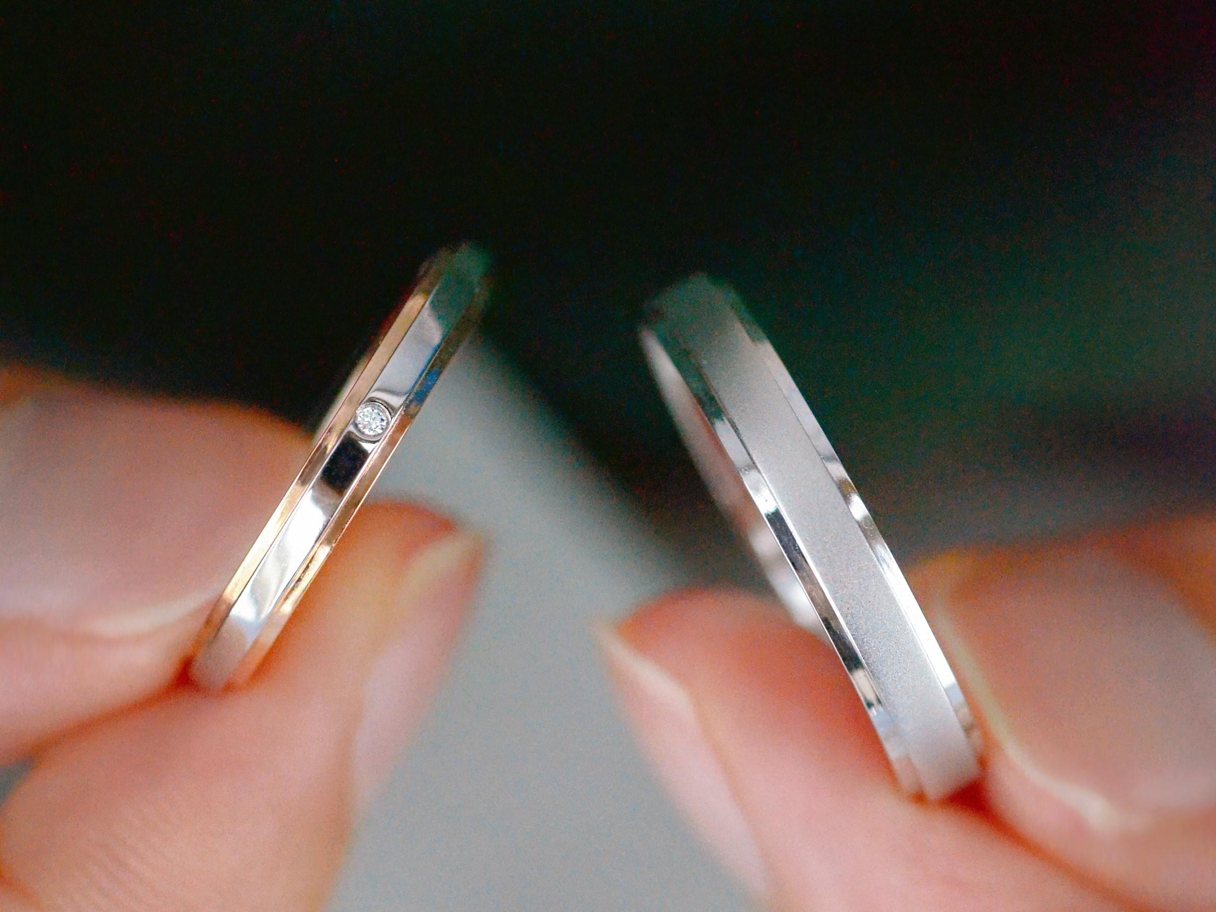 「谐音」精致情侣对戒定制