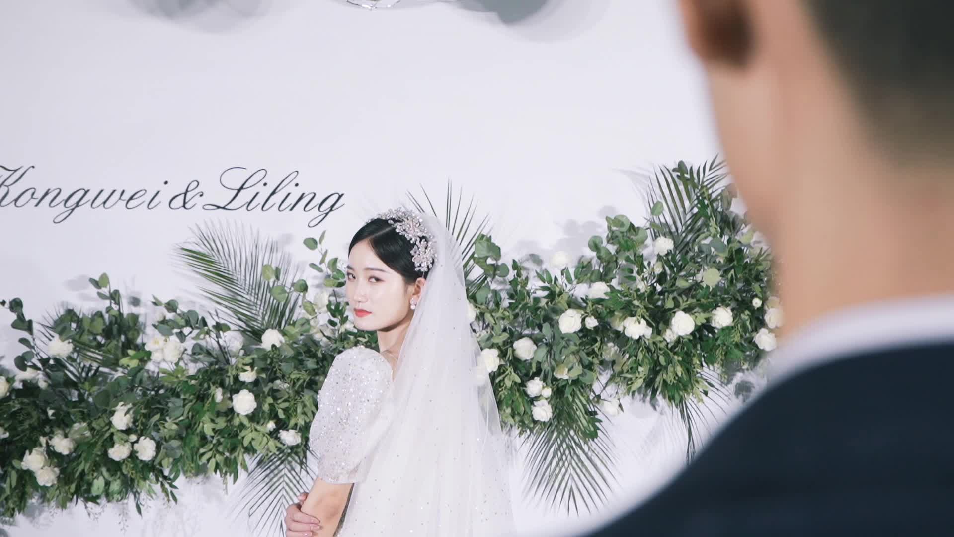 临泉梦幻季婚庆酒店小厅低层高白绿色清新韩式婚礼