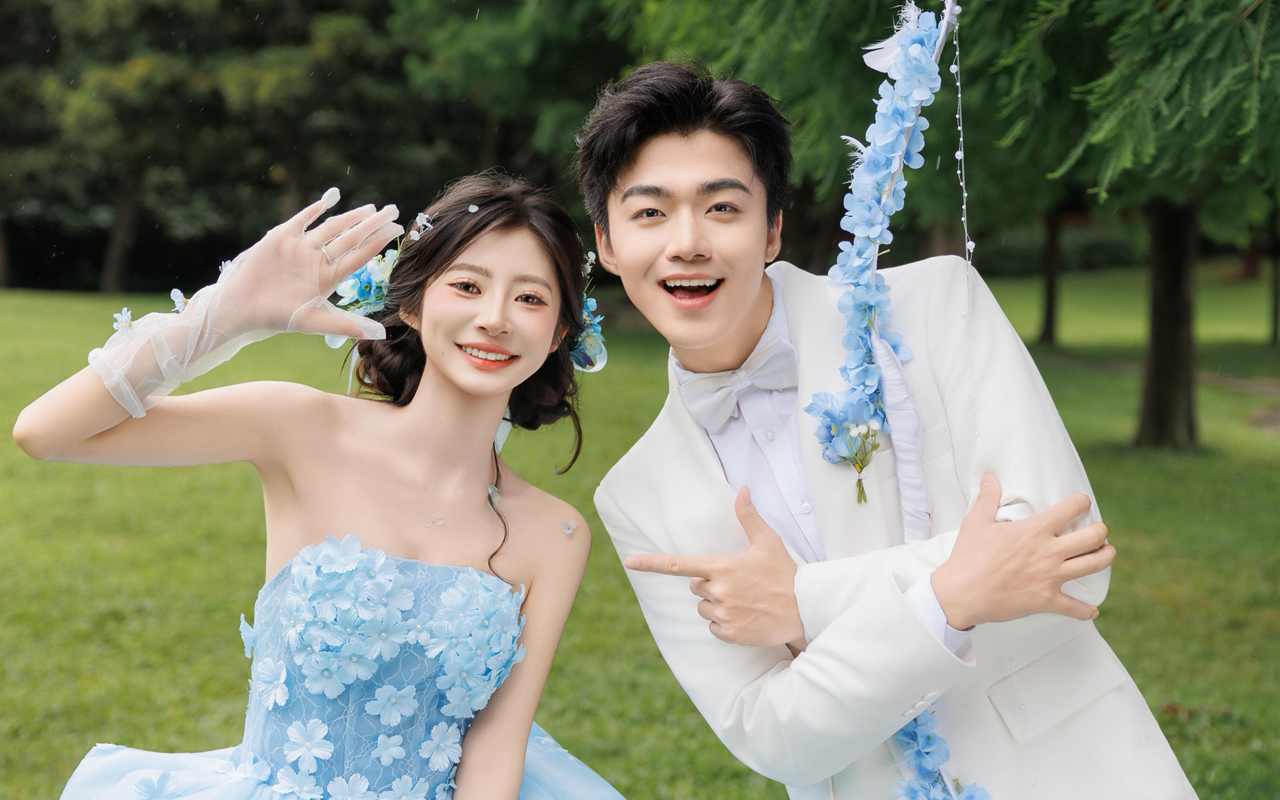 藍色花神森系唯美風