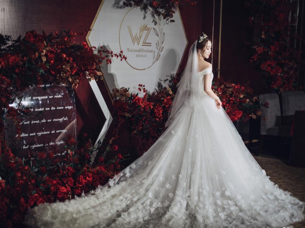 铜陵喜来也婚礼设计-复古暗红金