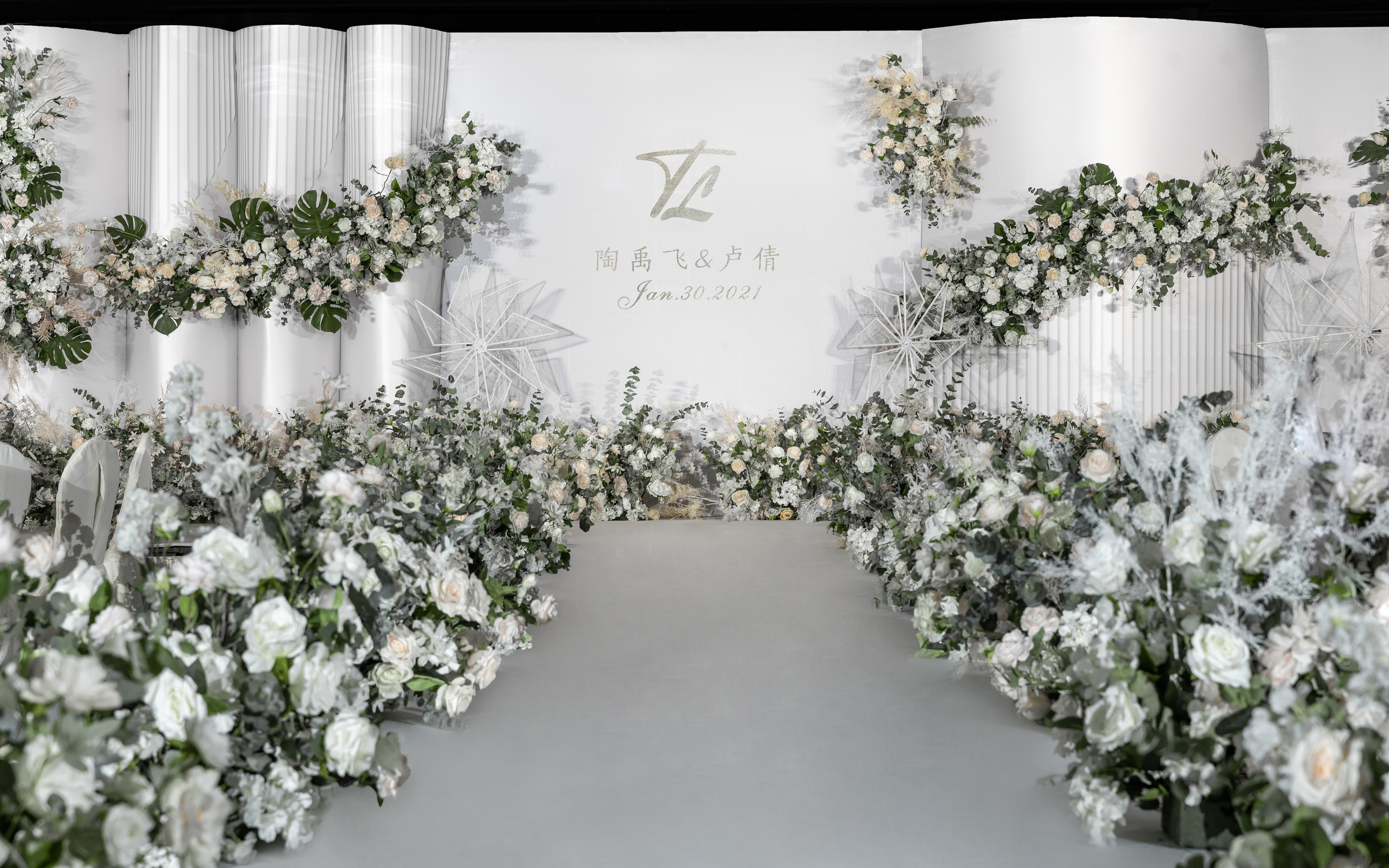 『Z·S』白色、轻奢、鲜花、天爆球婚礼