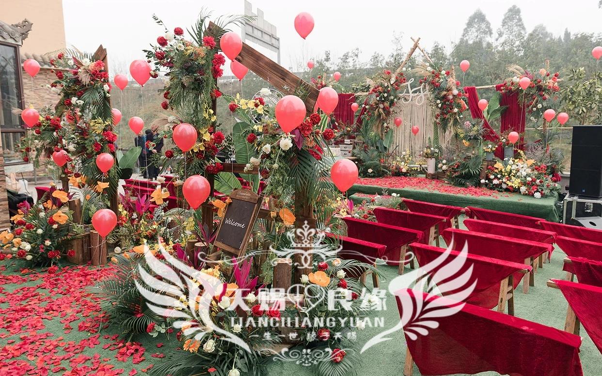 衡山天赐良缘婚庆—复古红绿色
