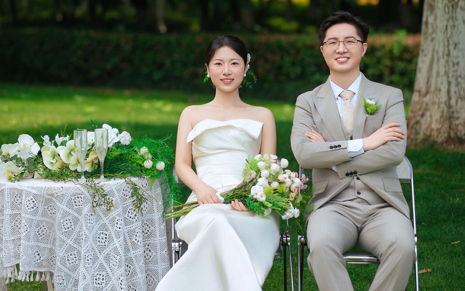 草坪系列客片欣赏！石家庄婚纱照推荐商家