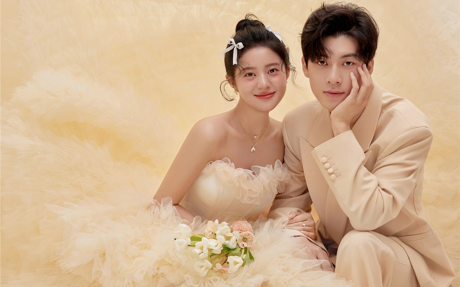 【西北龙摄影】韩式蛋糕裙室内甜美婚纱照