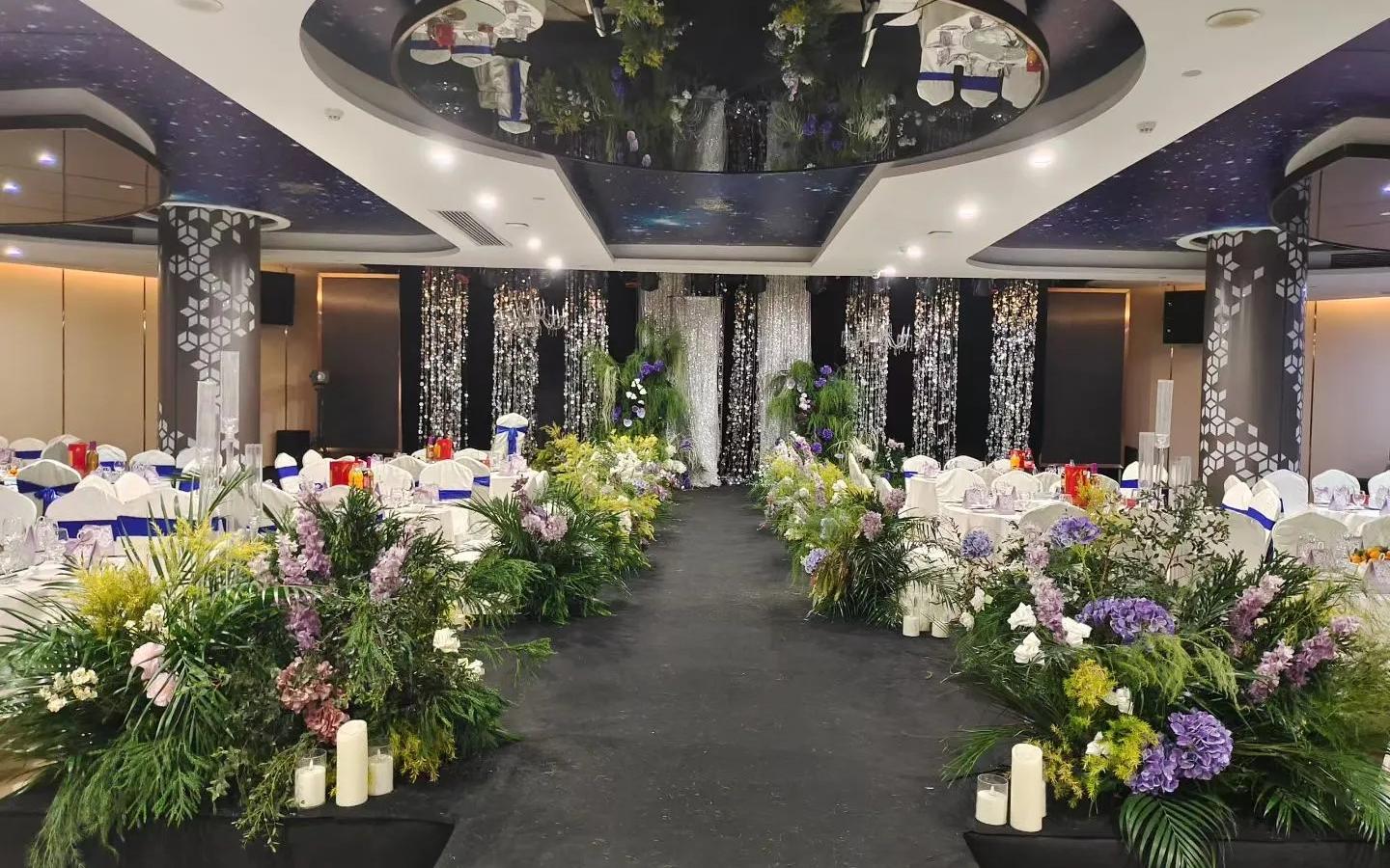 高级感韩式紫色系婚礼布置