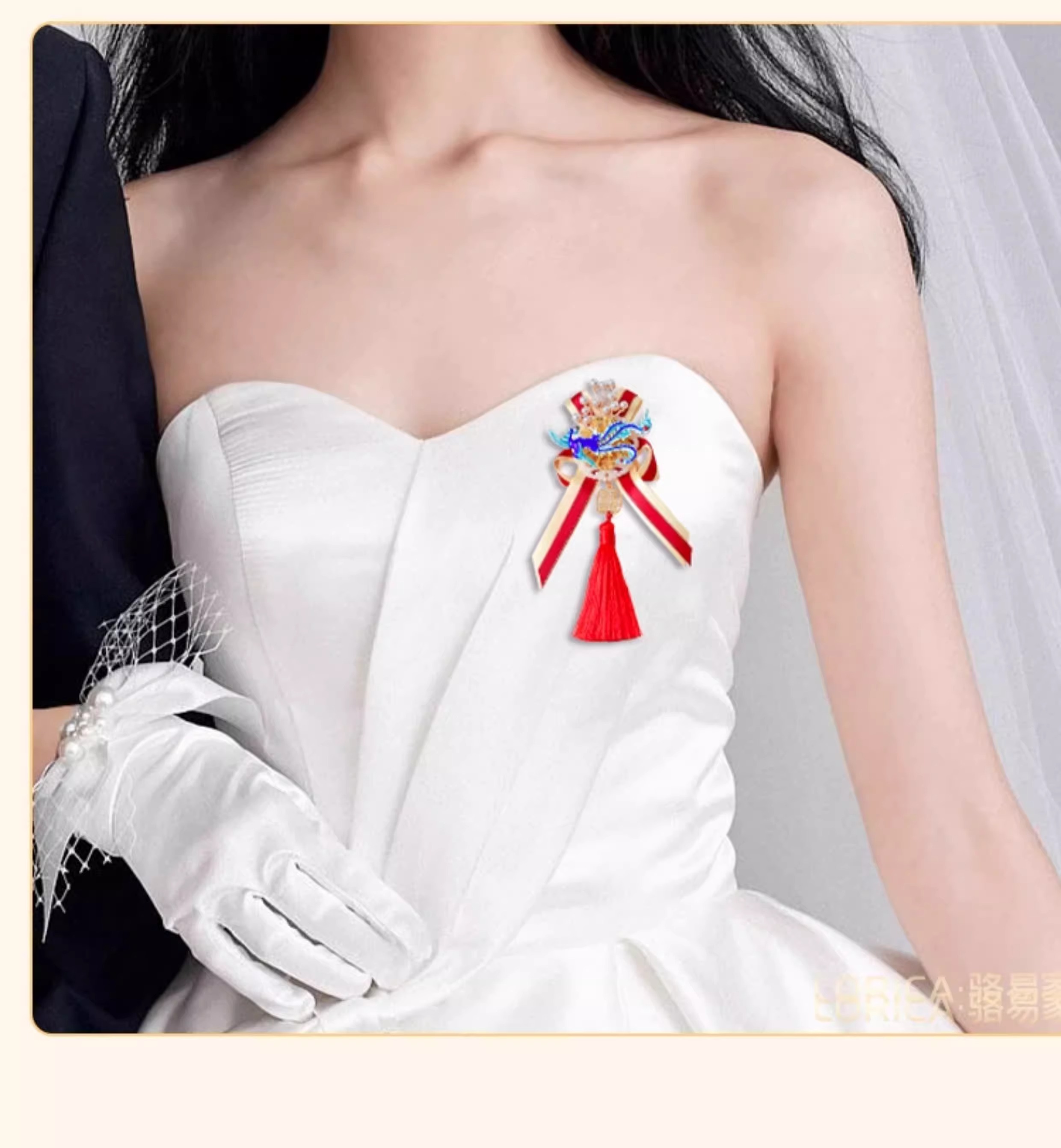【龙凤呈祥】骆易家结婚胸花礼盒装新娘新郎父母亲结婚用品
