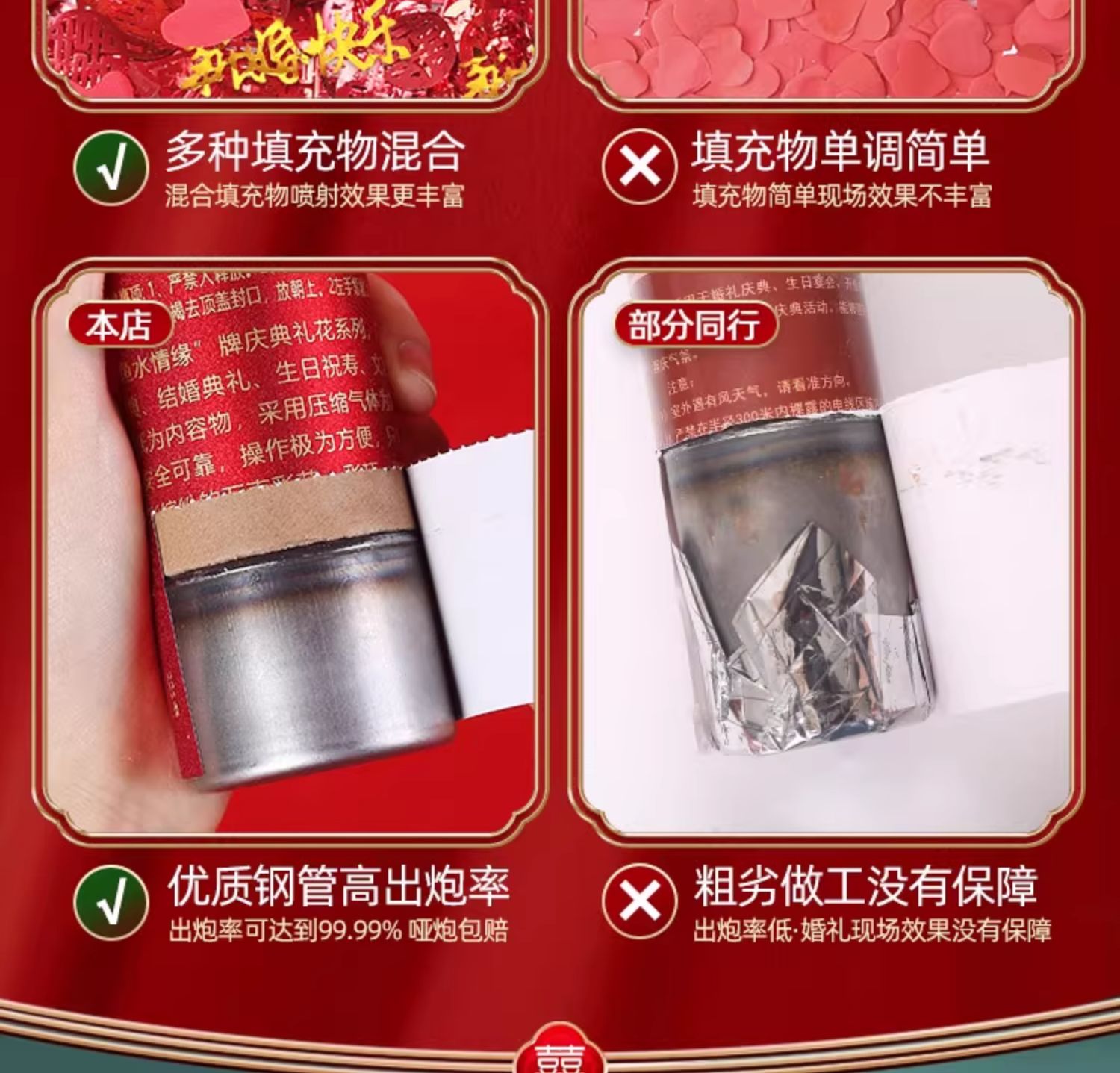 【套餐專屬鏈接】【10根起】禮炮禮花結(jié)婚花瓣雨婚禮噴花手持禮炮