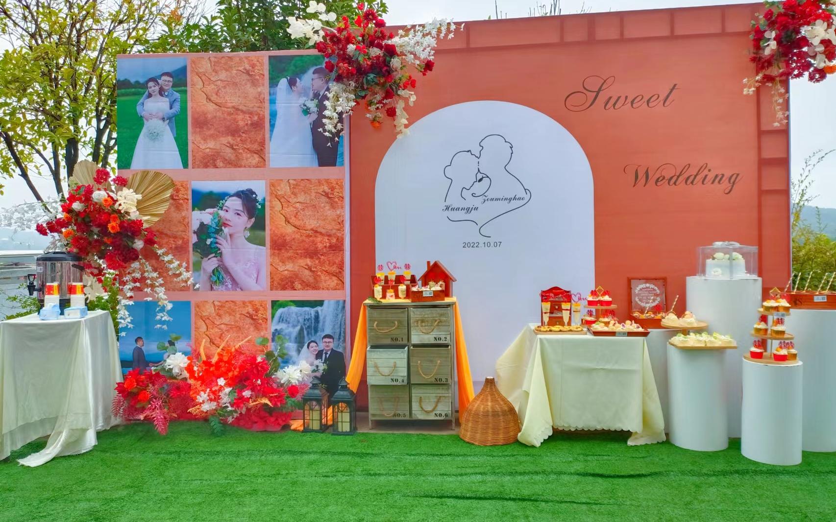 初禧婚禮|  戶外橙橘紅色系列特色婚禮