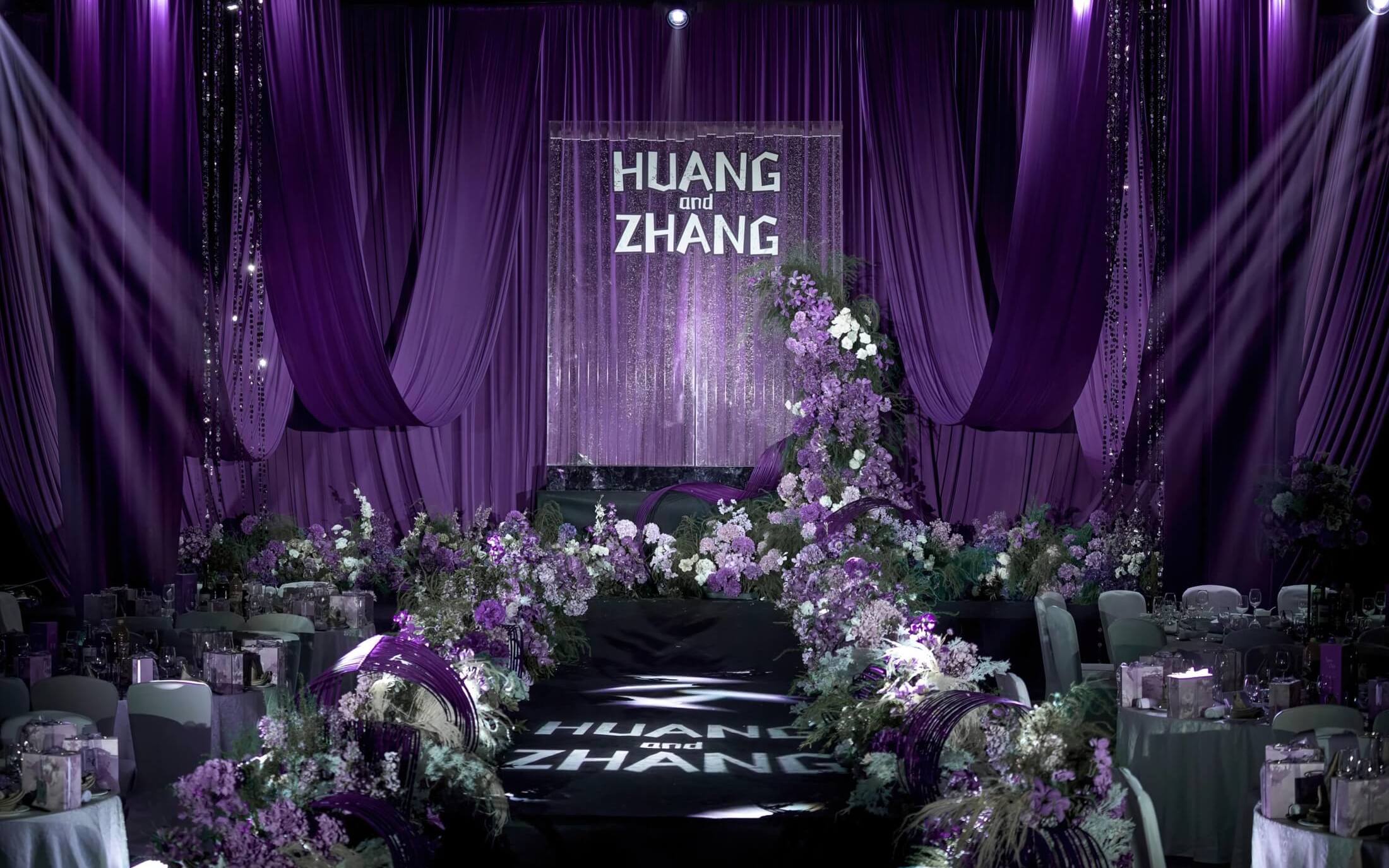 【礼行纪婚礼】暗夜神秘紫色布幔婚礼