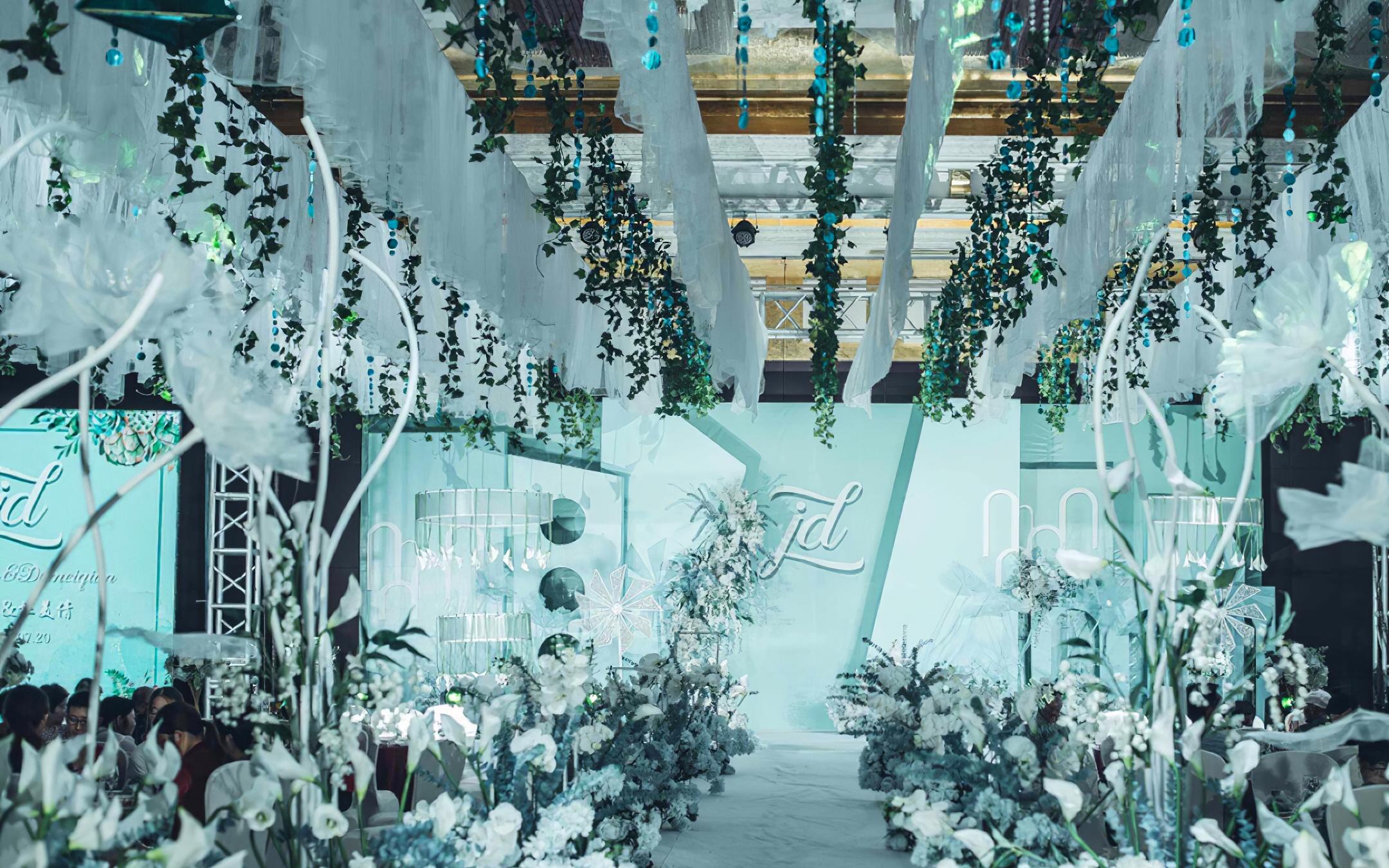 【唯诺.婚礼】泰式婚礼蒂芙兰色吊顶
