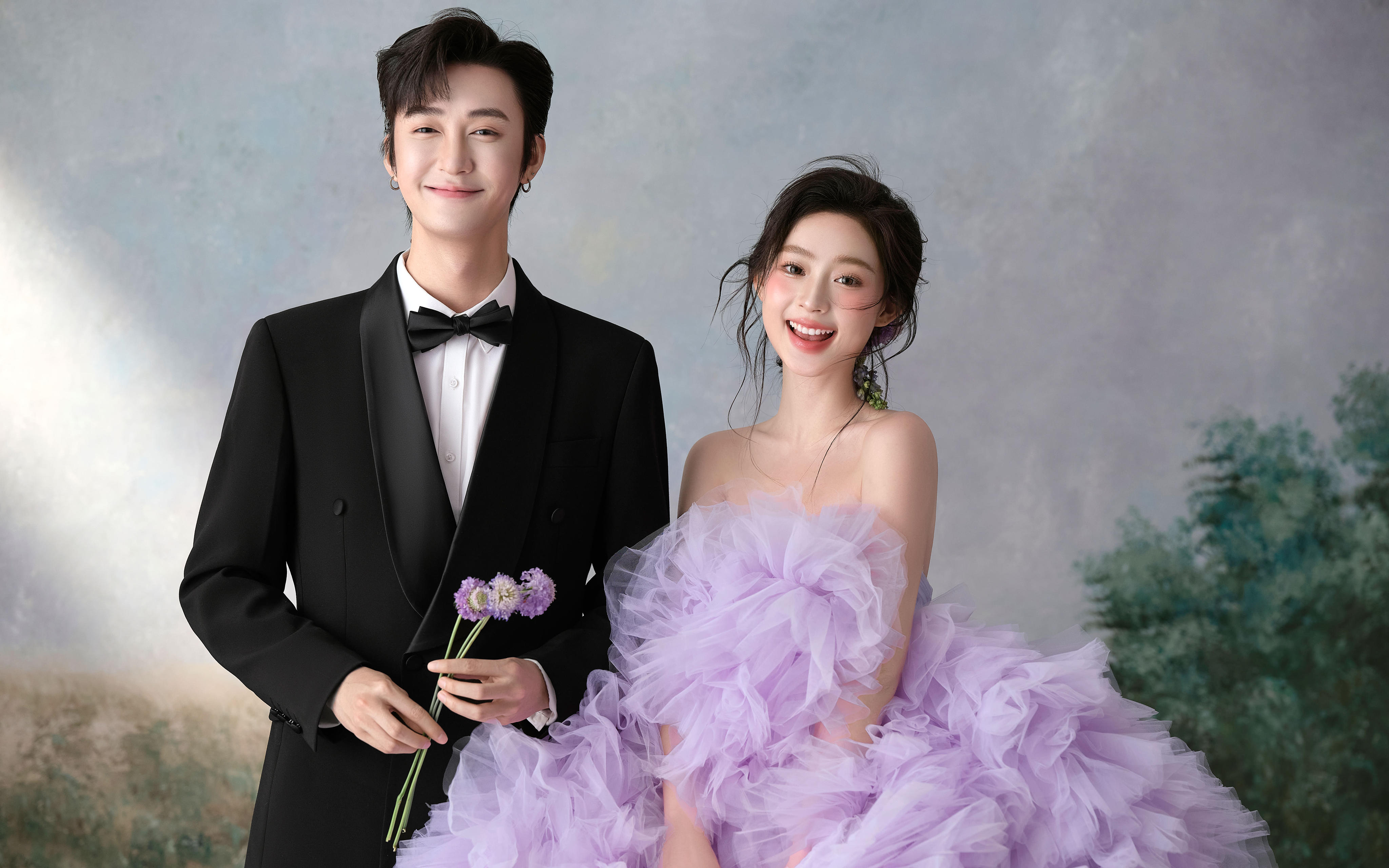 【世花络】甜茶少女‼️美到发光的油画风婚纱照✨