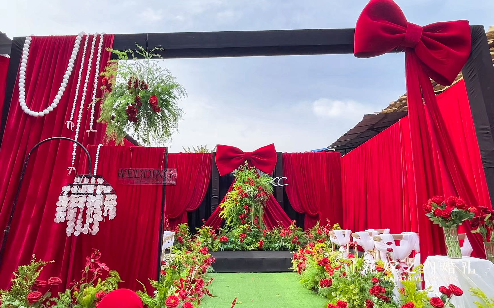 【花嫁之约】老家庭院红色蝴蝶结小众婚礼