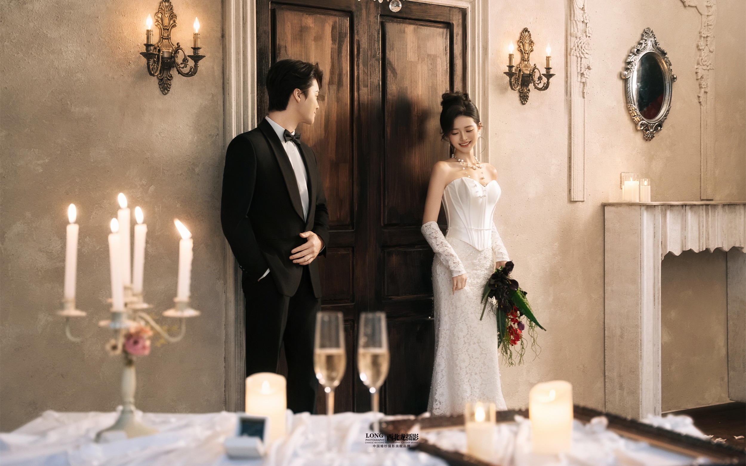 室内婚纱照被问爆！电影感婚礼现场太绝了💍
