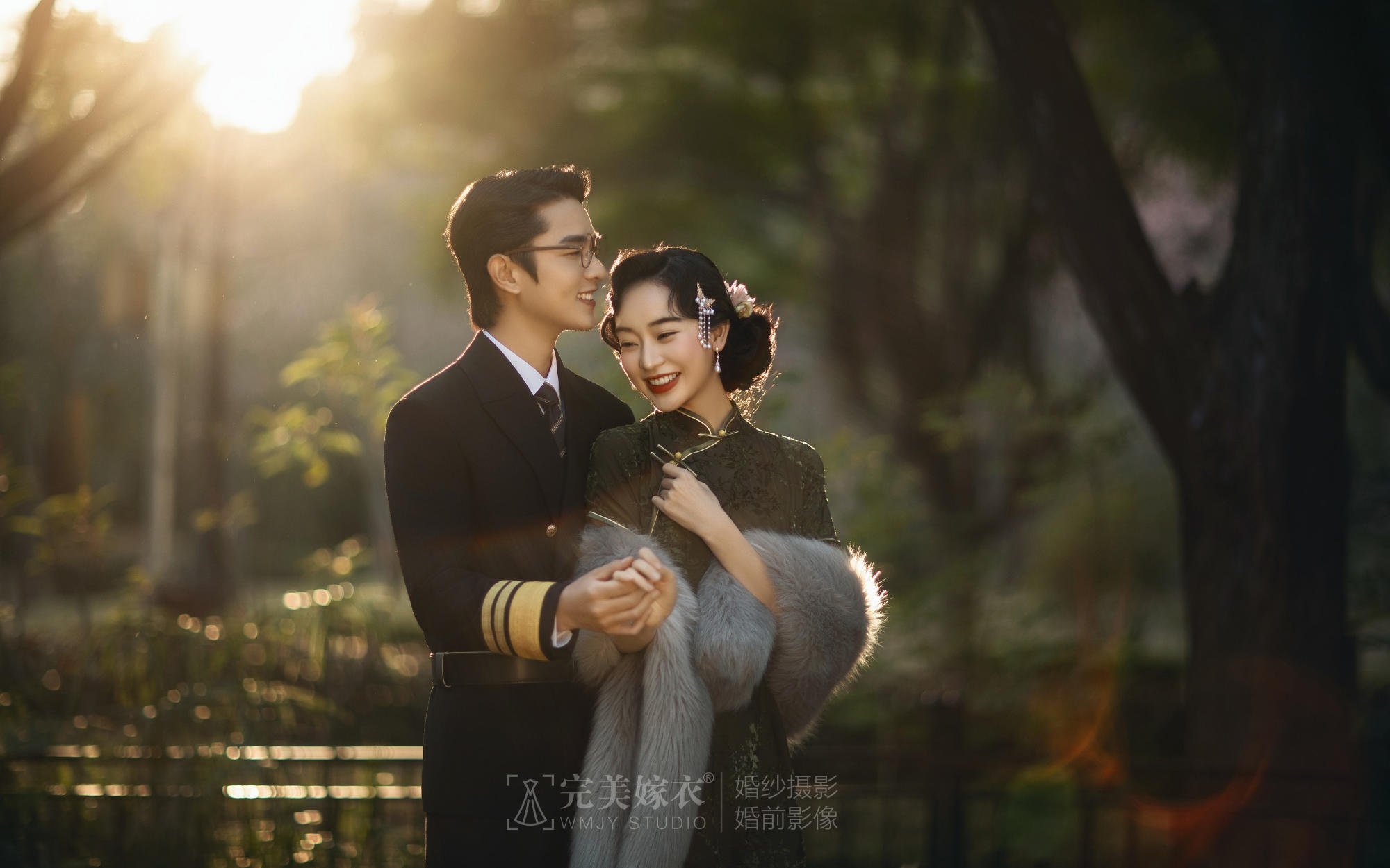 【鎏金歲月】重生之我是軍閥太太??園林風(fēng)軍閥婚照