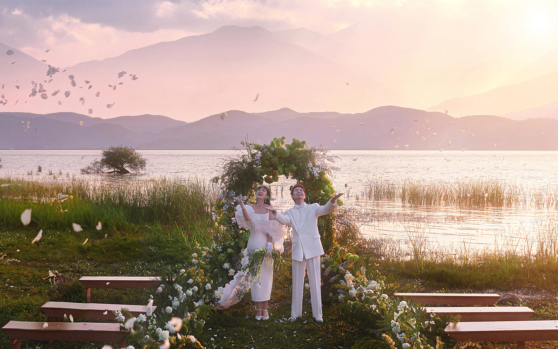 大理客片·海边的轻氧浪漫☁️森系甜美婚纱照