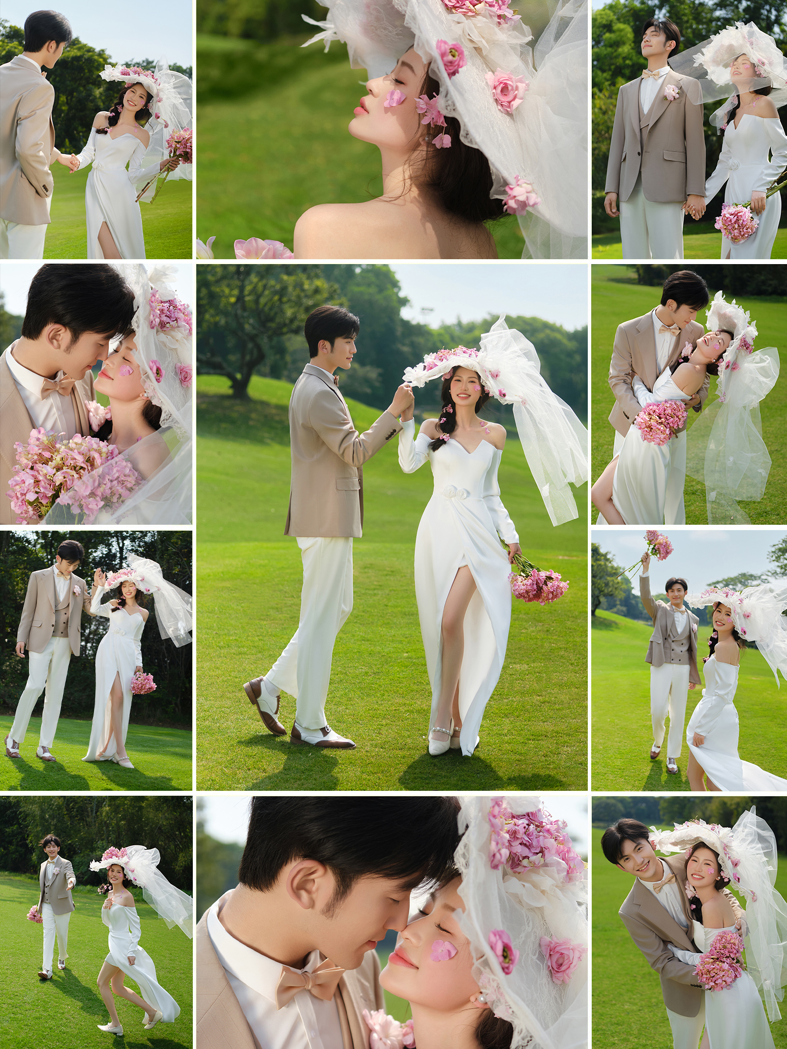 高端定制婚紗照婚禮跟拍跟妝送定制婚紗一件