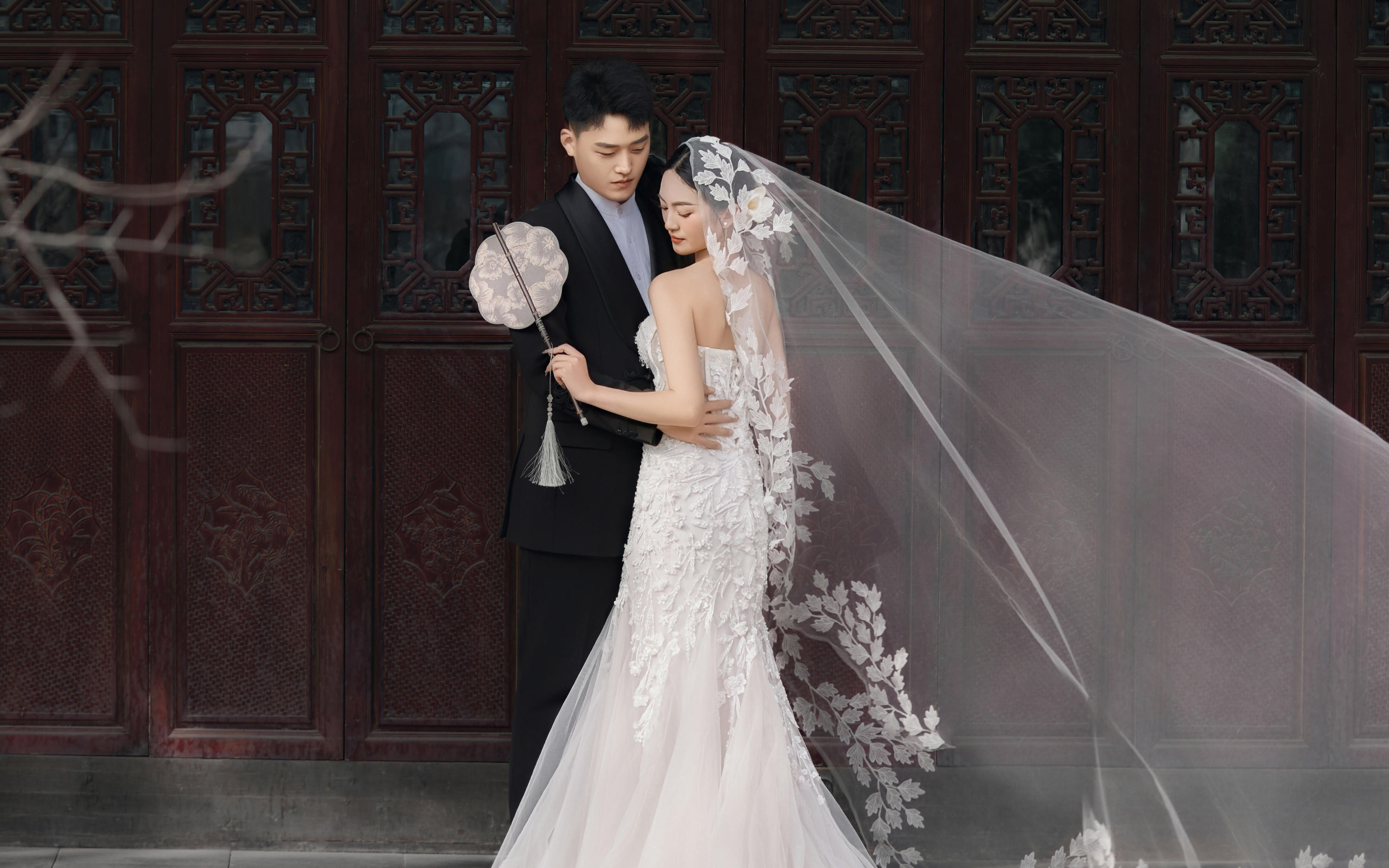 【壹家摄影】我的新中式园林婚纱照真的太出片了！