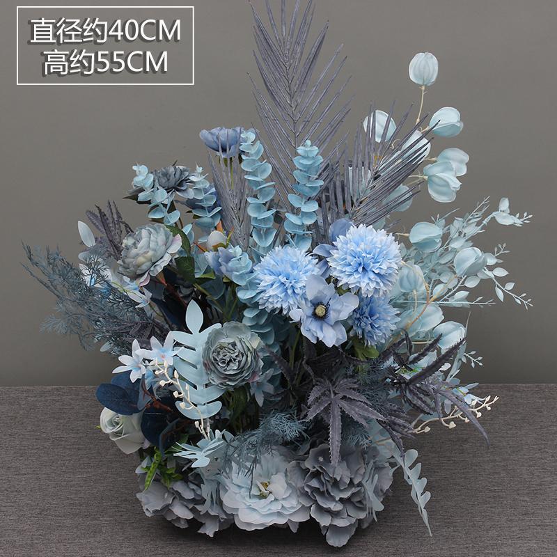 新款婚庆仿真花尤加利盆花路引花舞台花