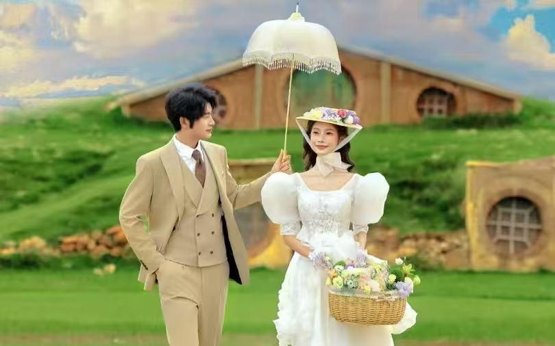 每帧都像油画·6k+听花谷法式婚纱照