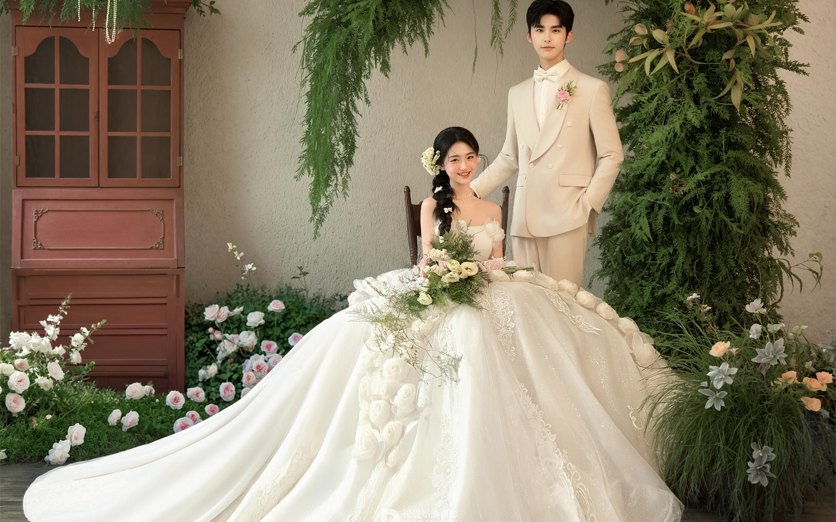 【D视觉摄影】把森林搬来室内拍婚照，这氛围绝了！