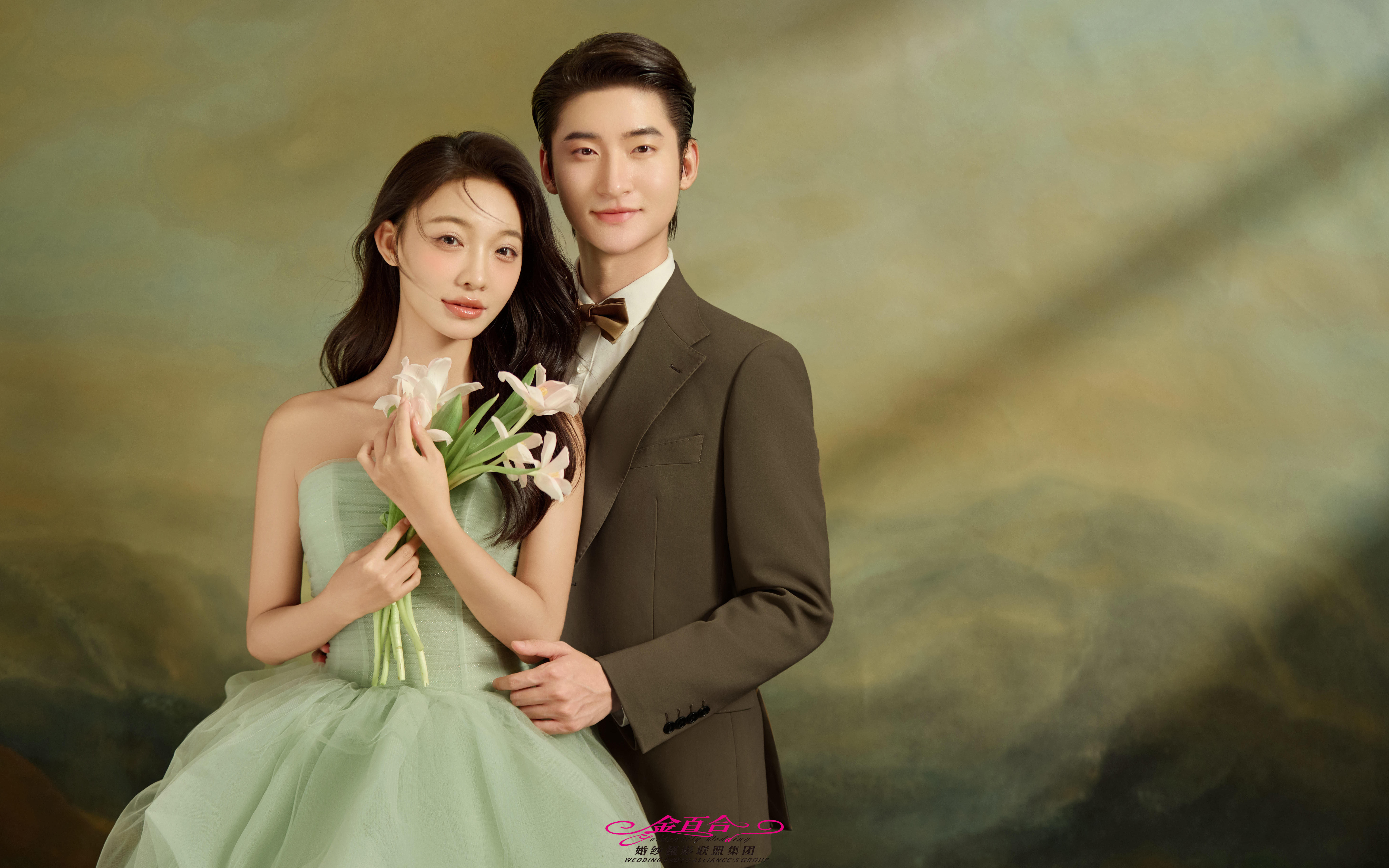 用一襲薄荷綠高定主紗，解鎖婚紗照的高級(jí)感密碼