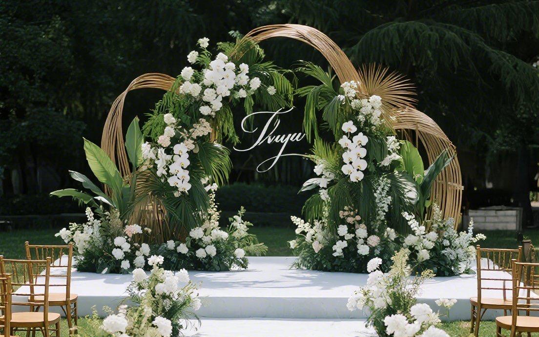 臻愛婚禮｜白綠系戶外復(fù)古婚禮