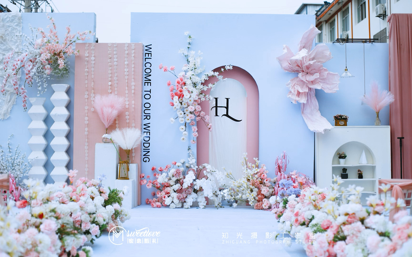 麻城市龜山鎮(zhèn)美麗鄉(xiāng)村粉白系婚禮