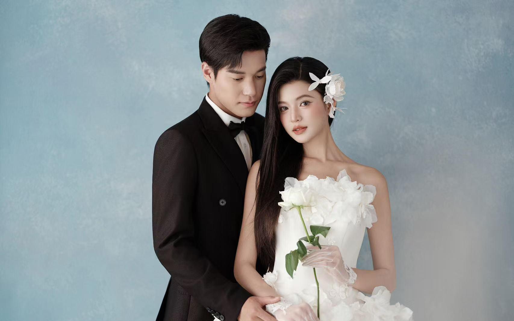 有点韩的油画婚纱照细腻温柔又高级💫