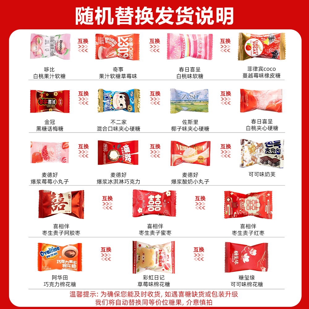 包好发货 成品喜糖套餐欢喜提手 喜糖+喜糖盒【成品喜糖不支持退换】