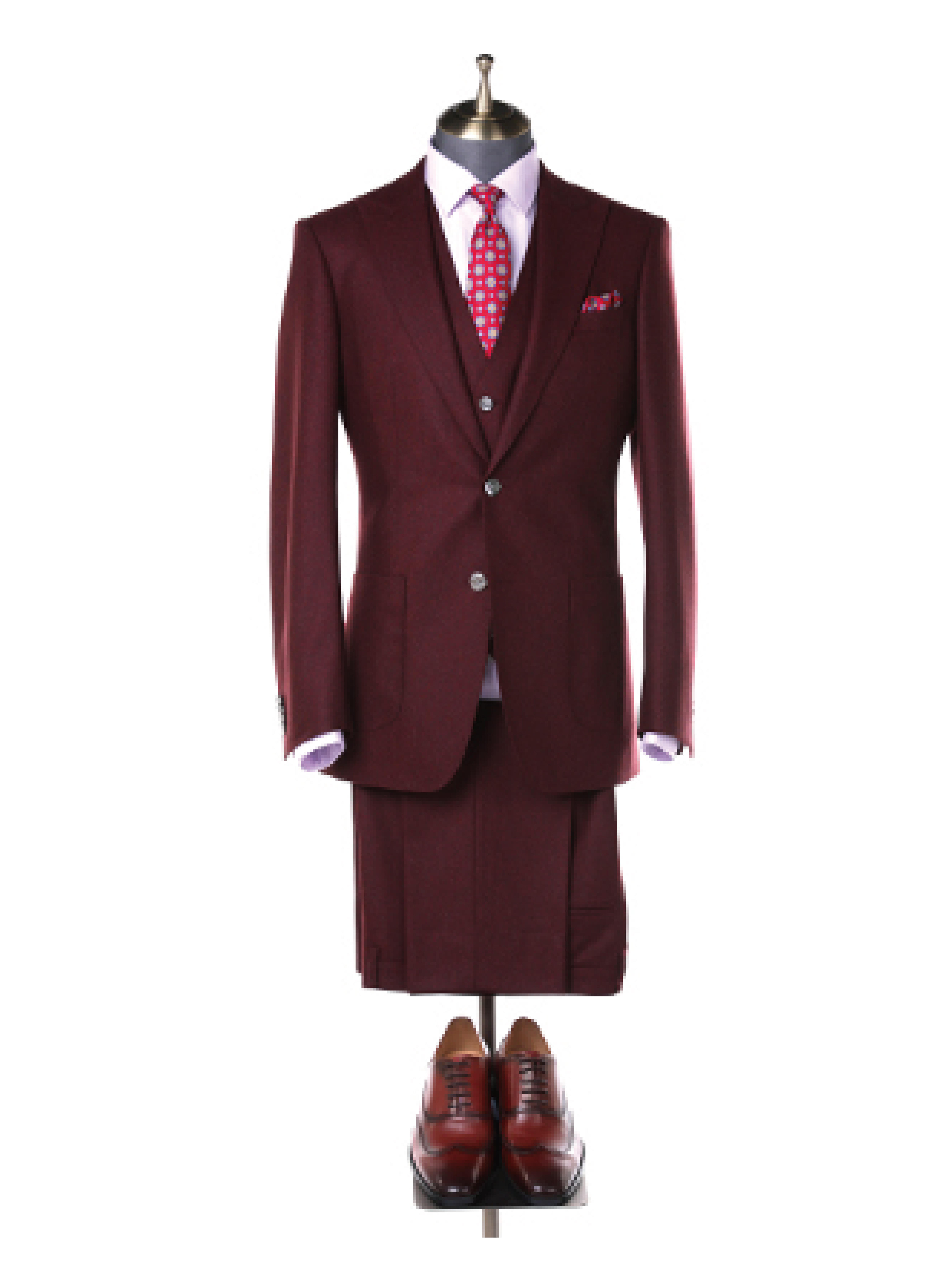 墨绿色经典双排扣西服定制套装