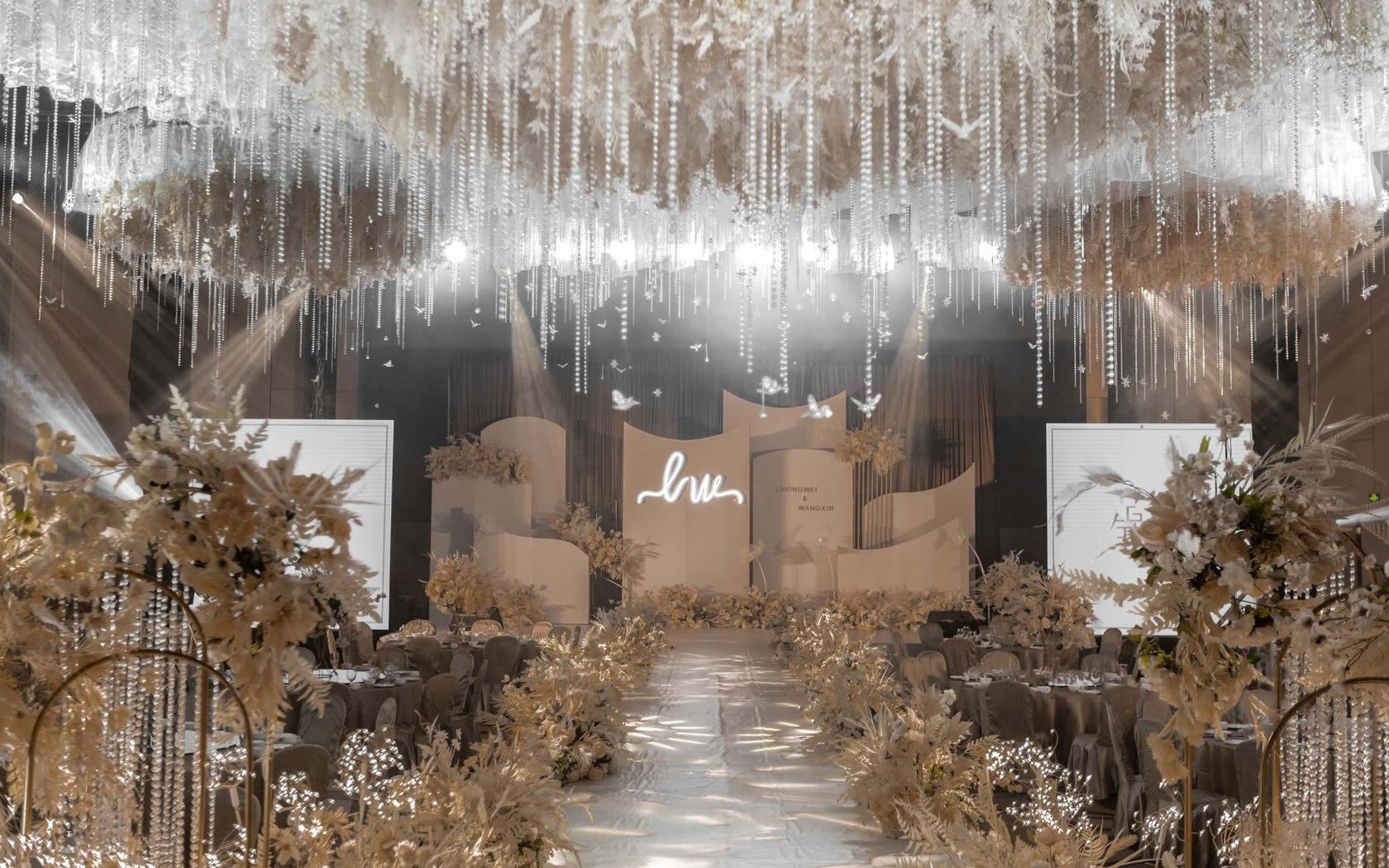 【朝阳婚礼】香槟色系水晶轻奢风婚礼