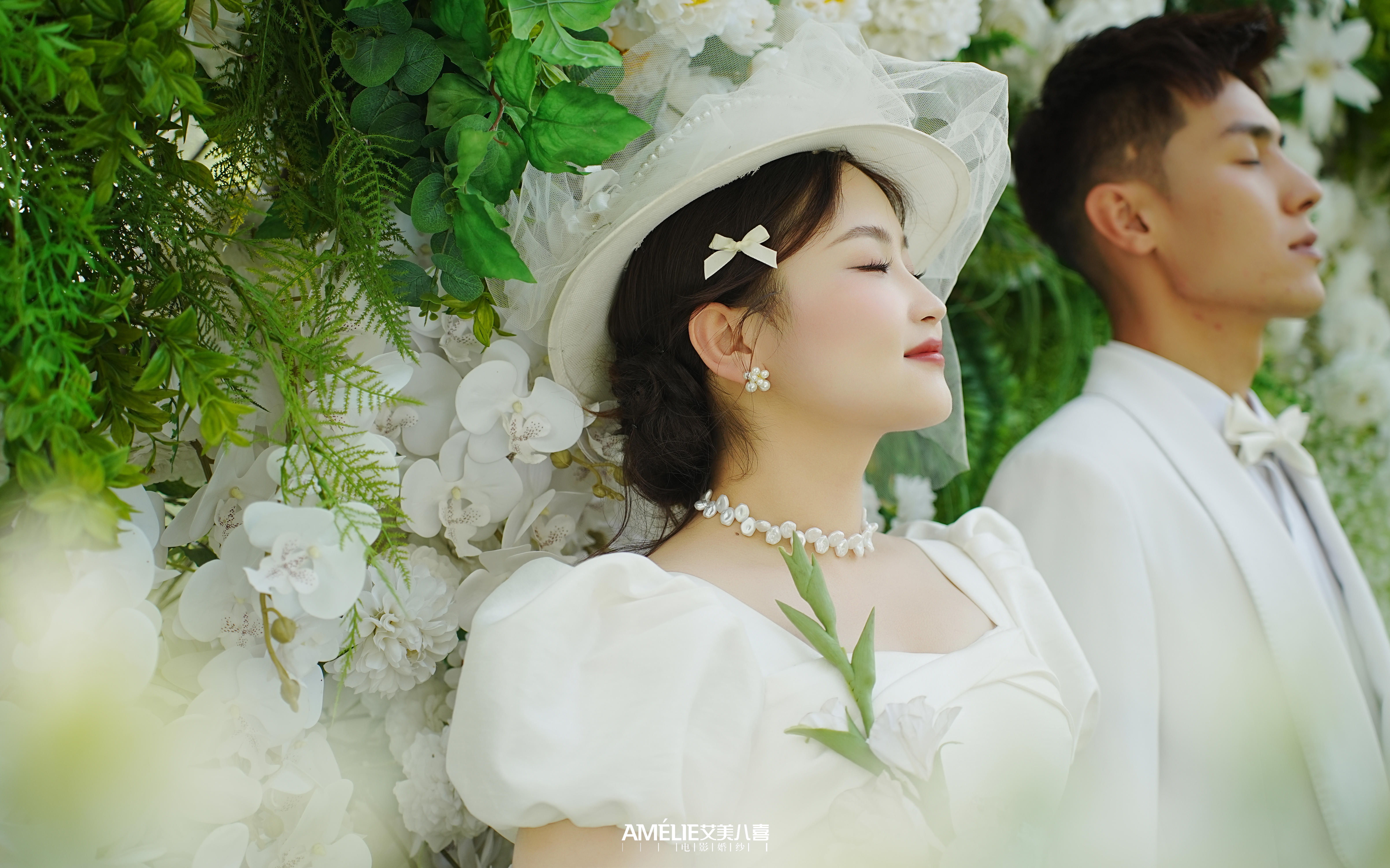 白紗織花！風(fēng)浸滿法式甜誓語(yǔ)??