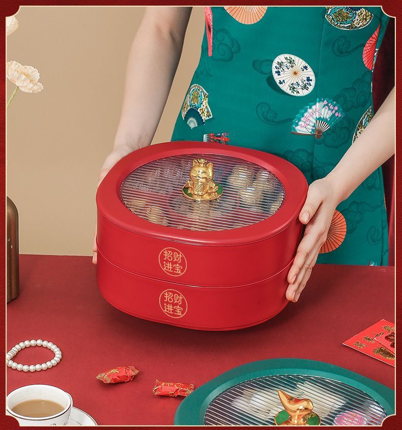 创意分格多格果盘干果盘糖果盒结婚家用水果盘客厅茶几网红零食