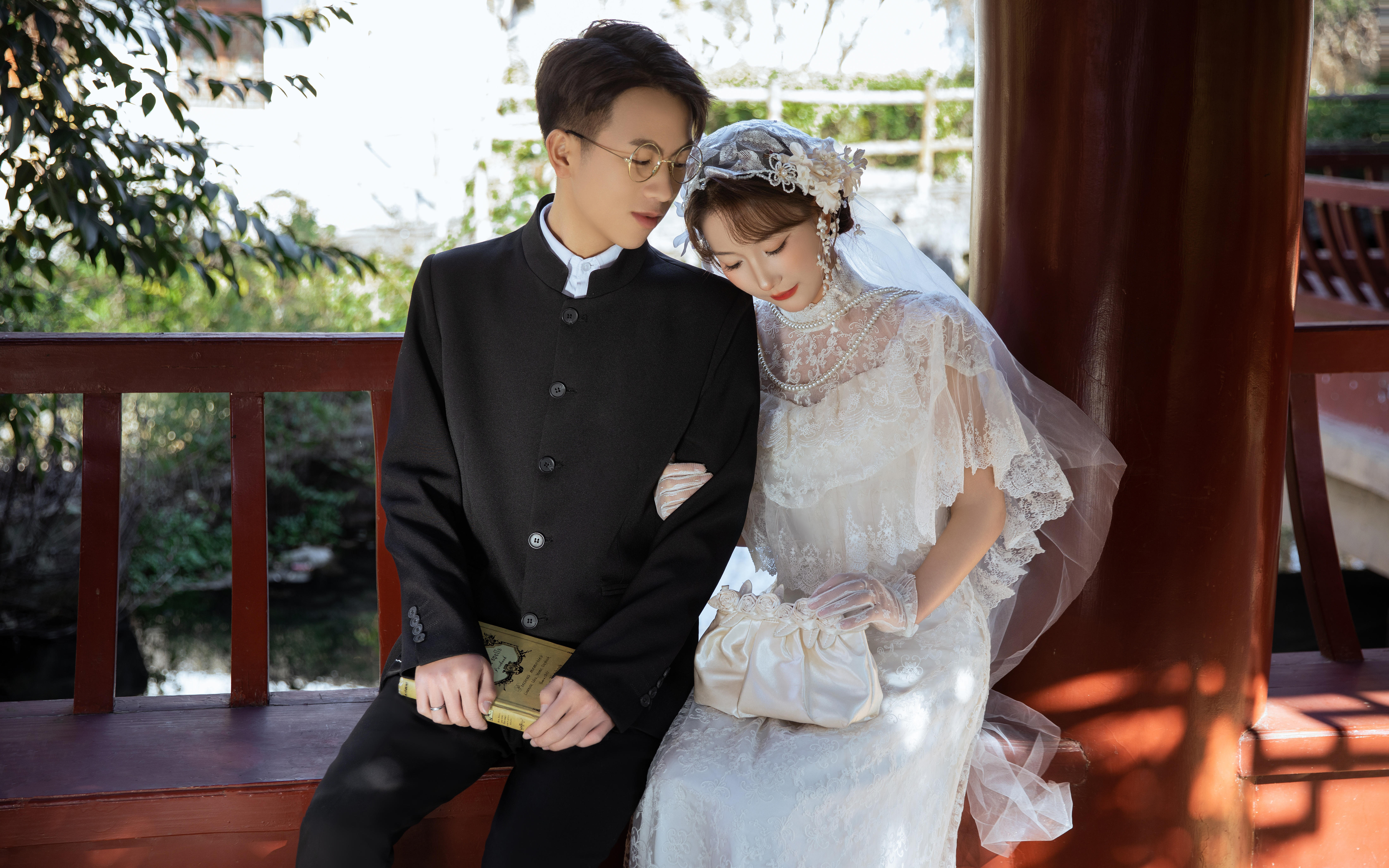 新中式復古園林婚紗/草坪婚禮目的地婚紗照