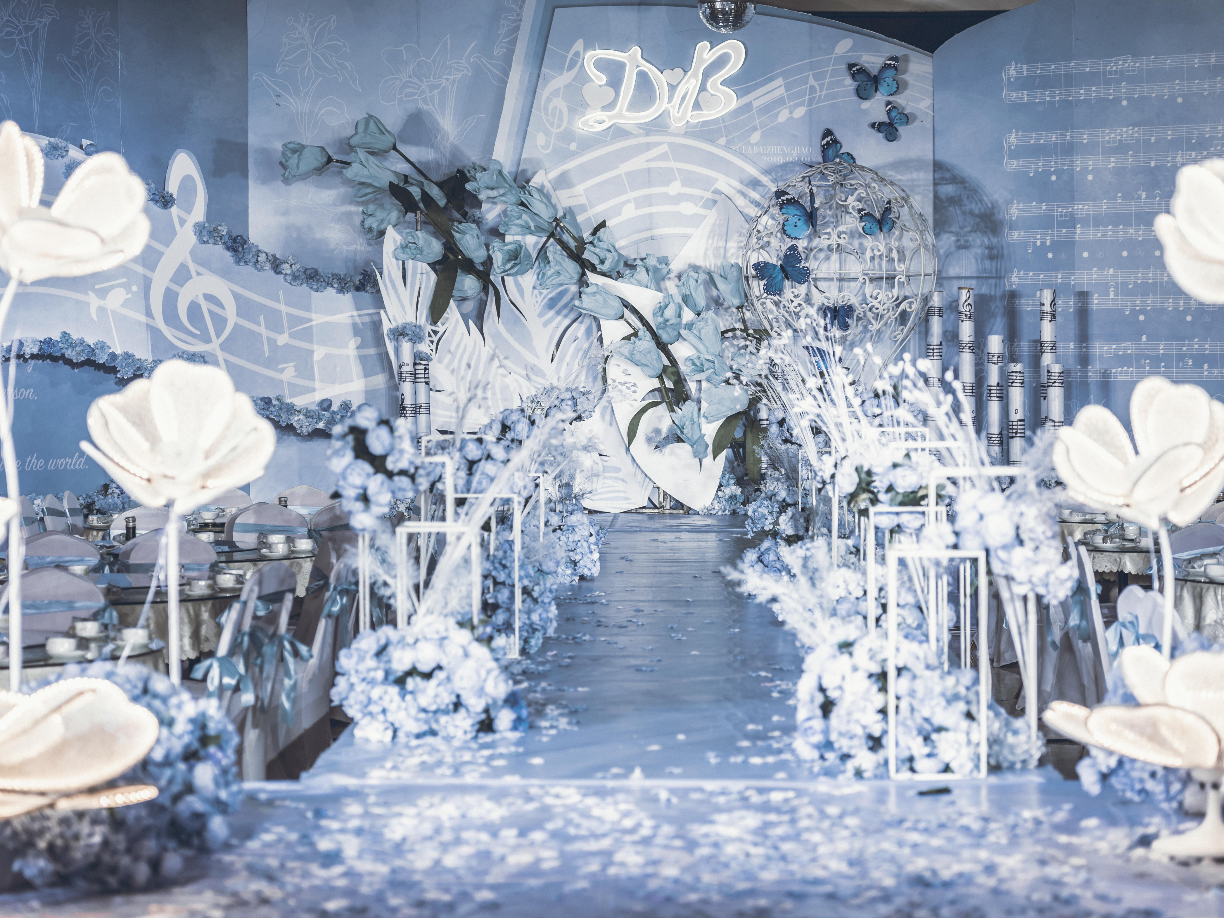 【Design木朵】爆款 ins雾霾蓝 大气韩式