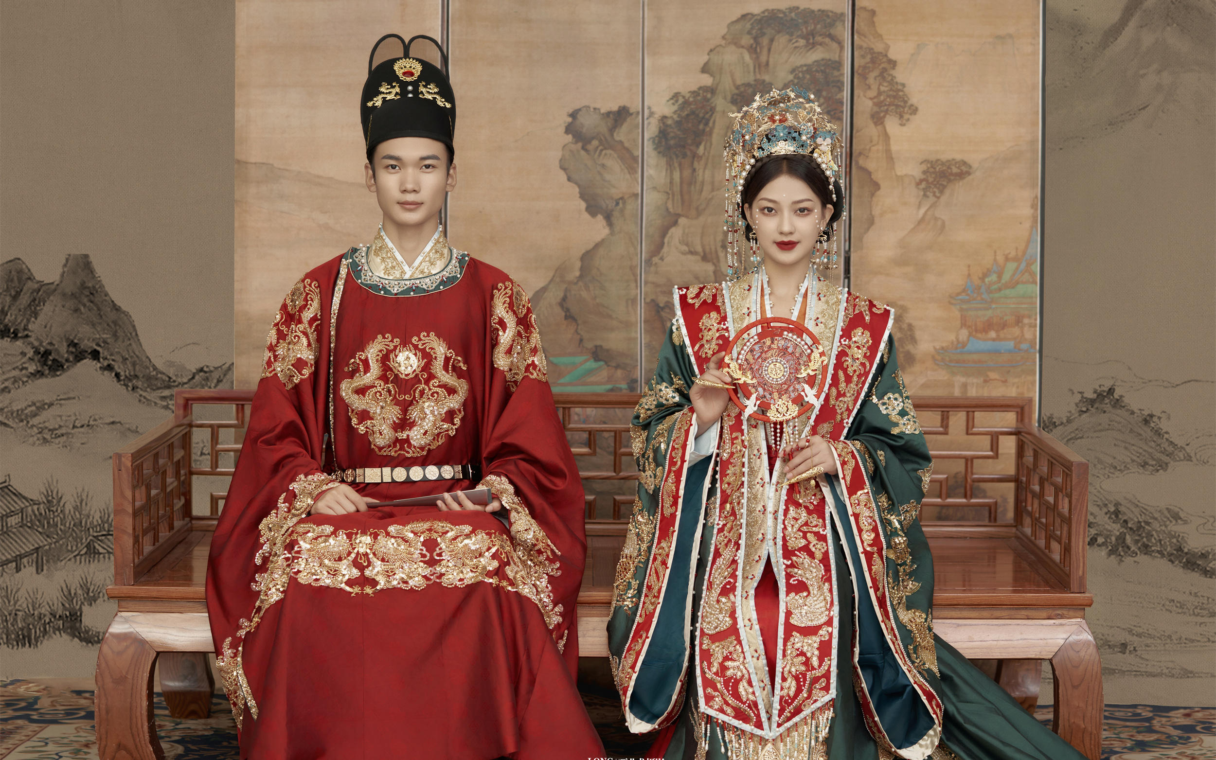 全家喜愛的工筆畫漢服婚紗照??真的太大氣了