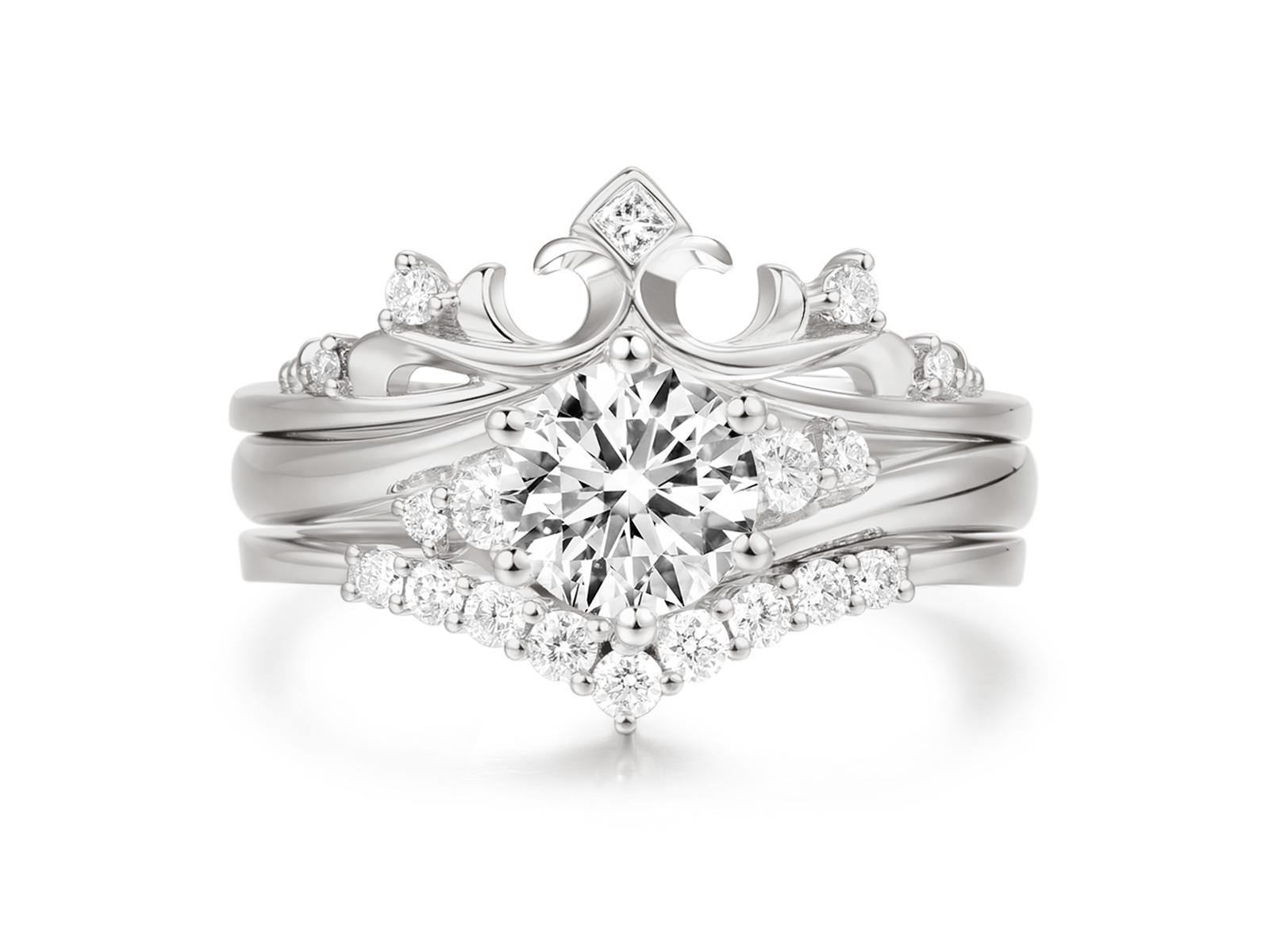 梵誓-希尔芙 18K金铂金求婚钻戒