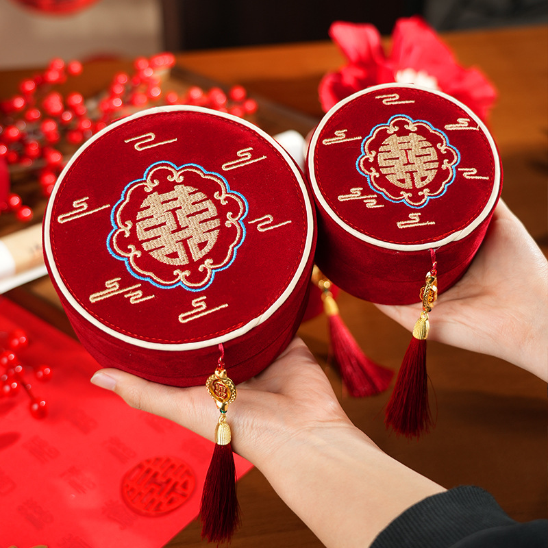 陪嫁针线套盒 便携全套缝补婚庆针线盒
