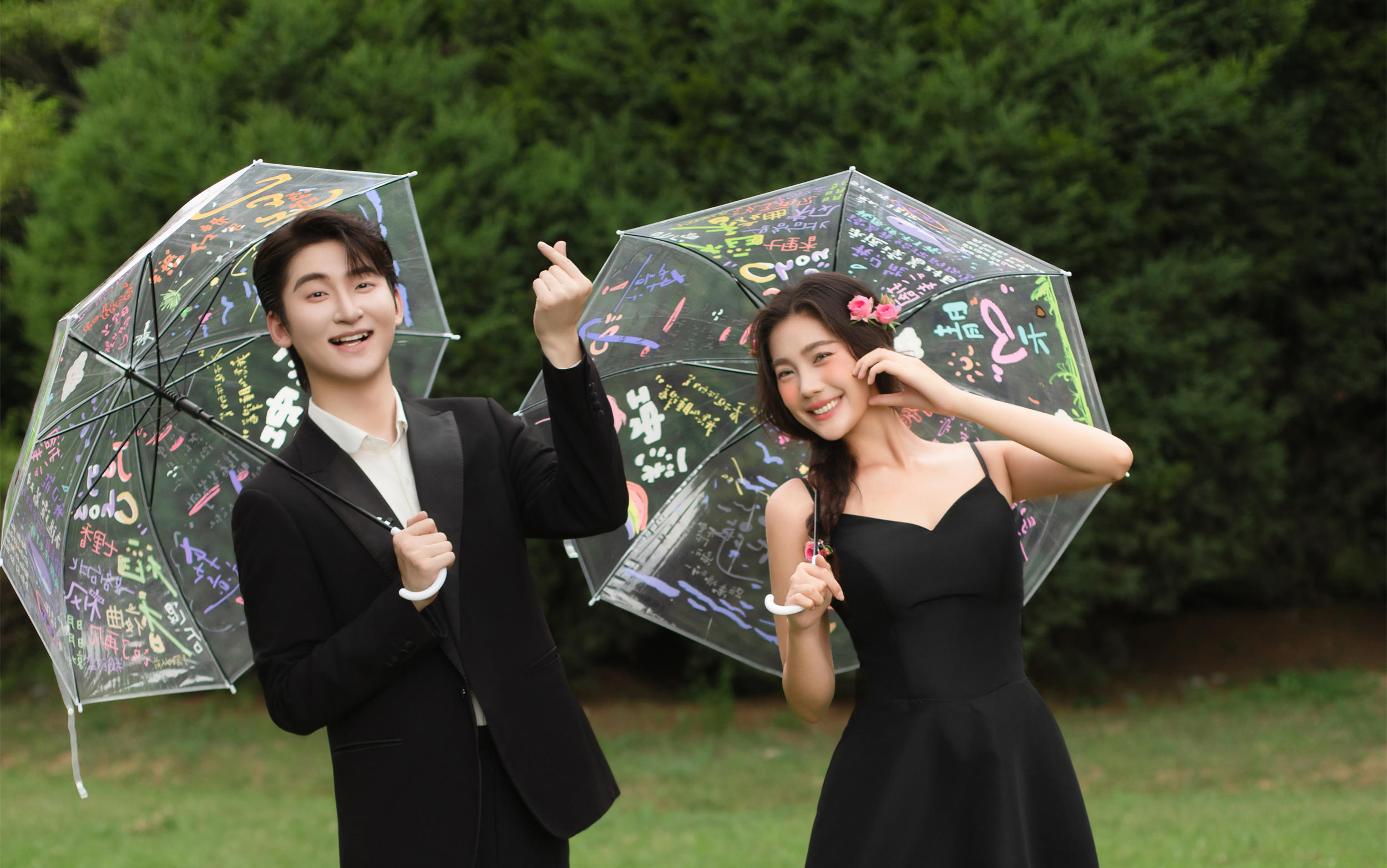 小众森系小清新黑色礼服婚纱照🌲也太美啦