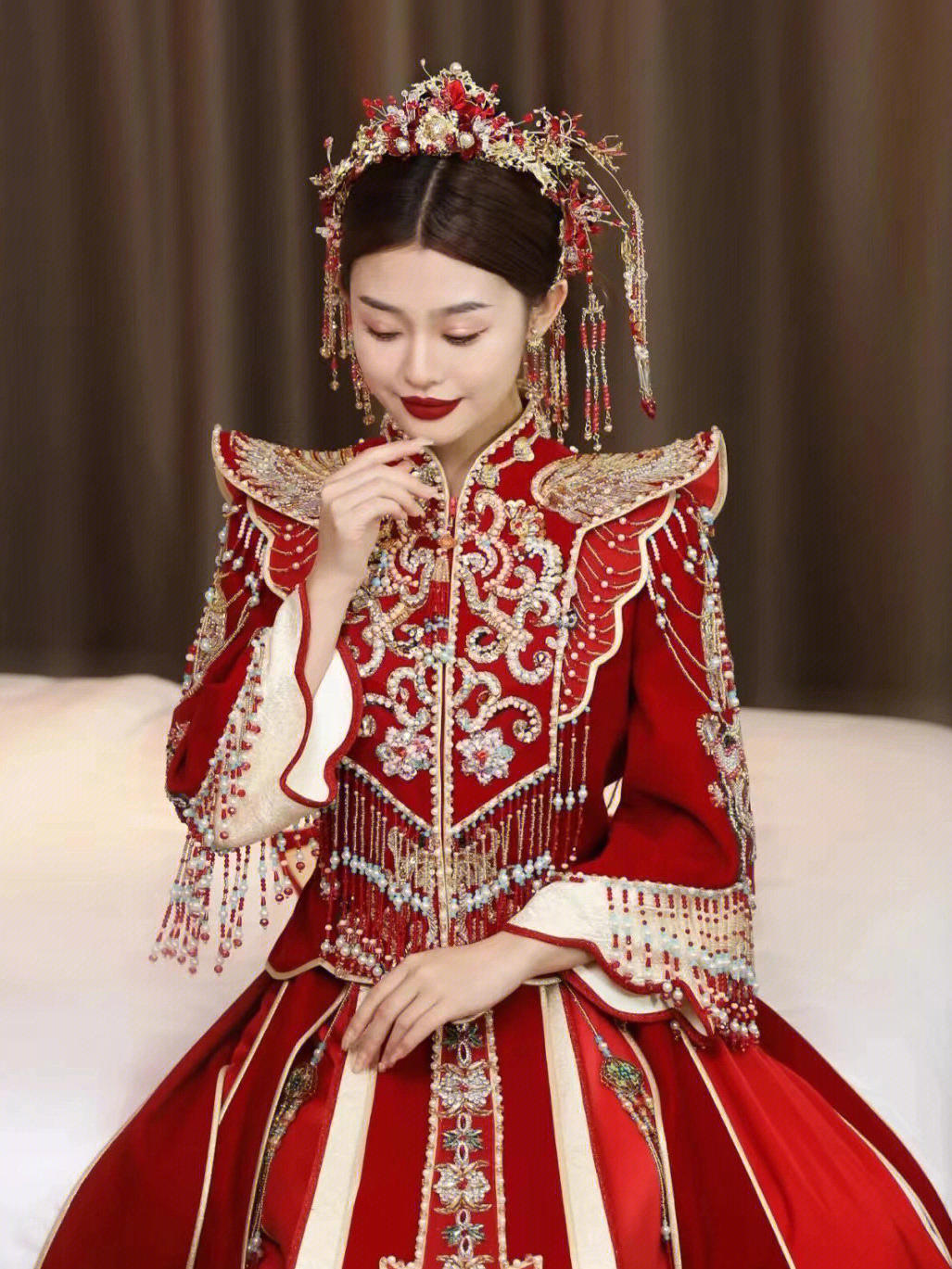 【今囍】中式秀禾-丝绒款重工秀禾