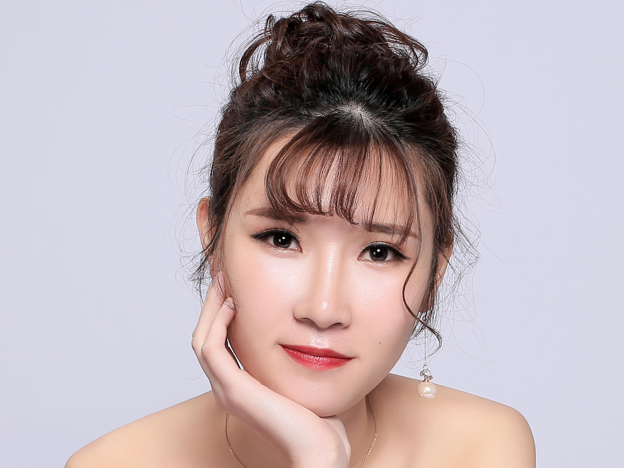 台州温岭新娘韩式简约订婚妆380元