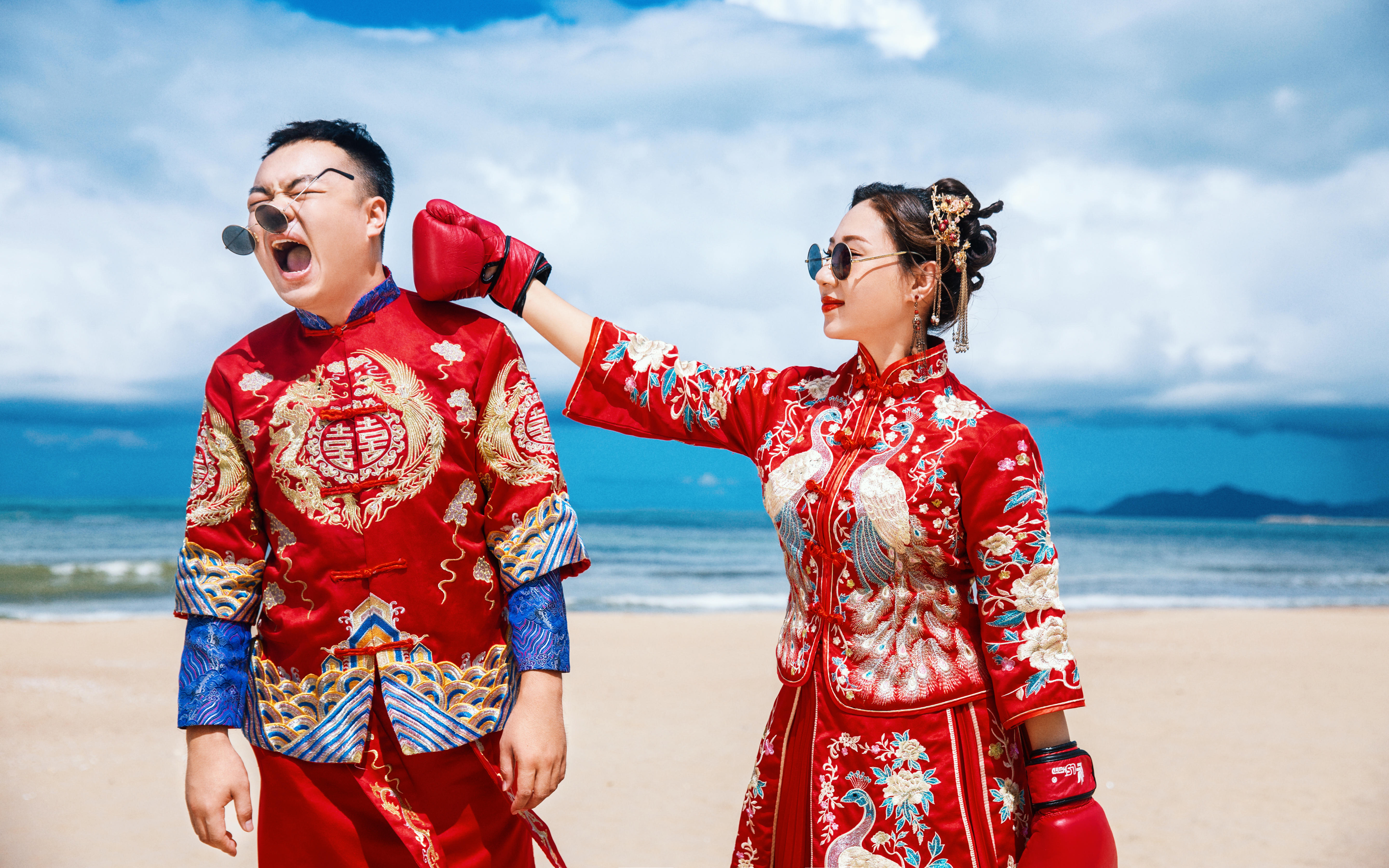 苹果视觉全球旅拍【三亚站】单旭强&于鑫