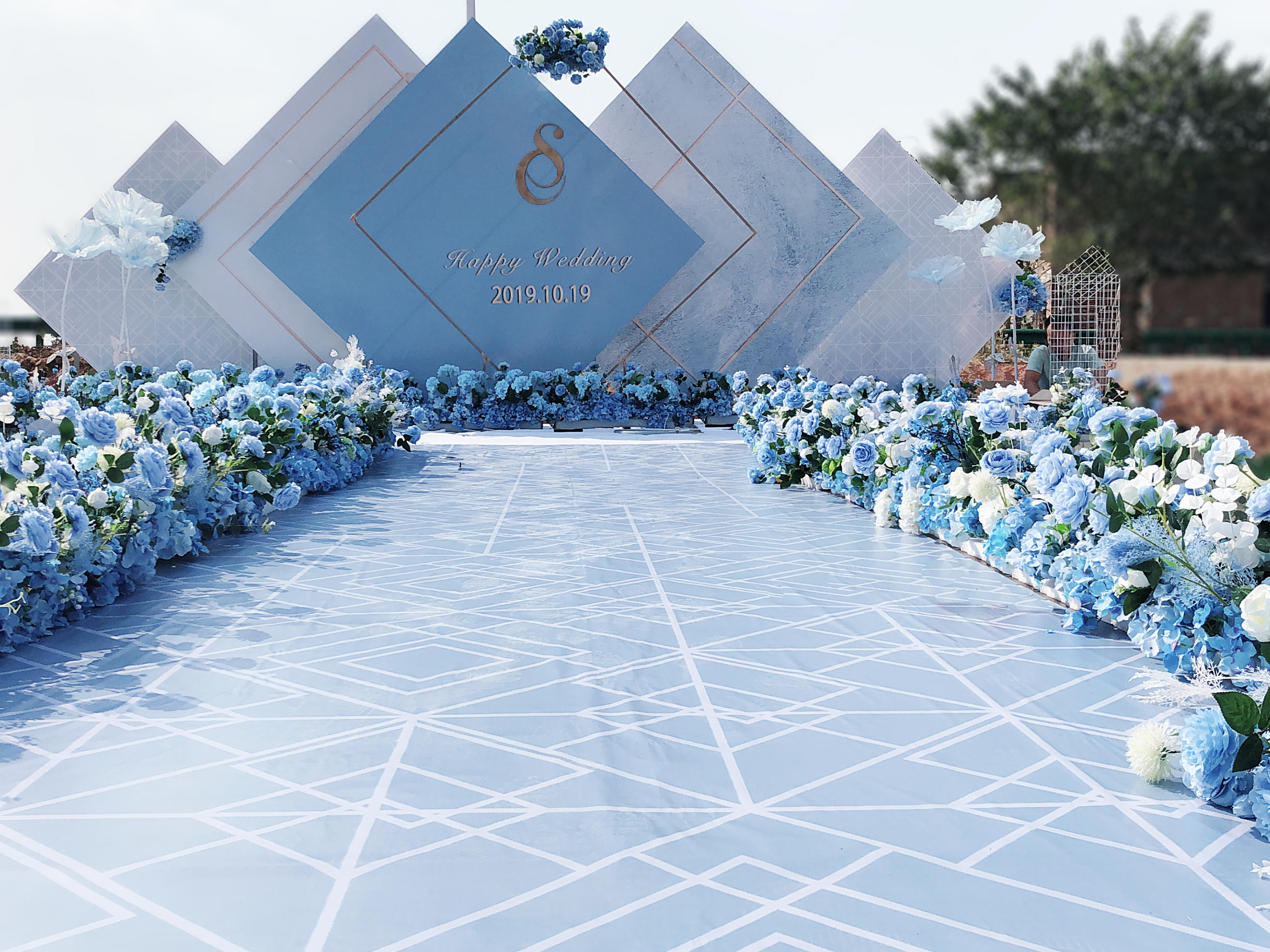 喜铺【户外蓝色系简约婚礼】